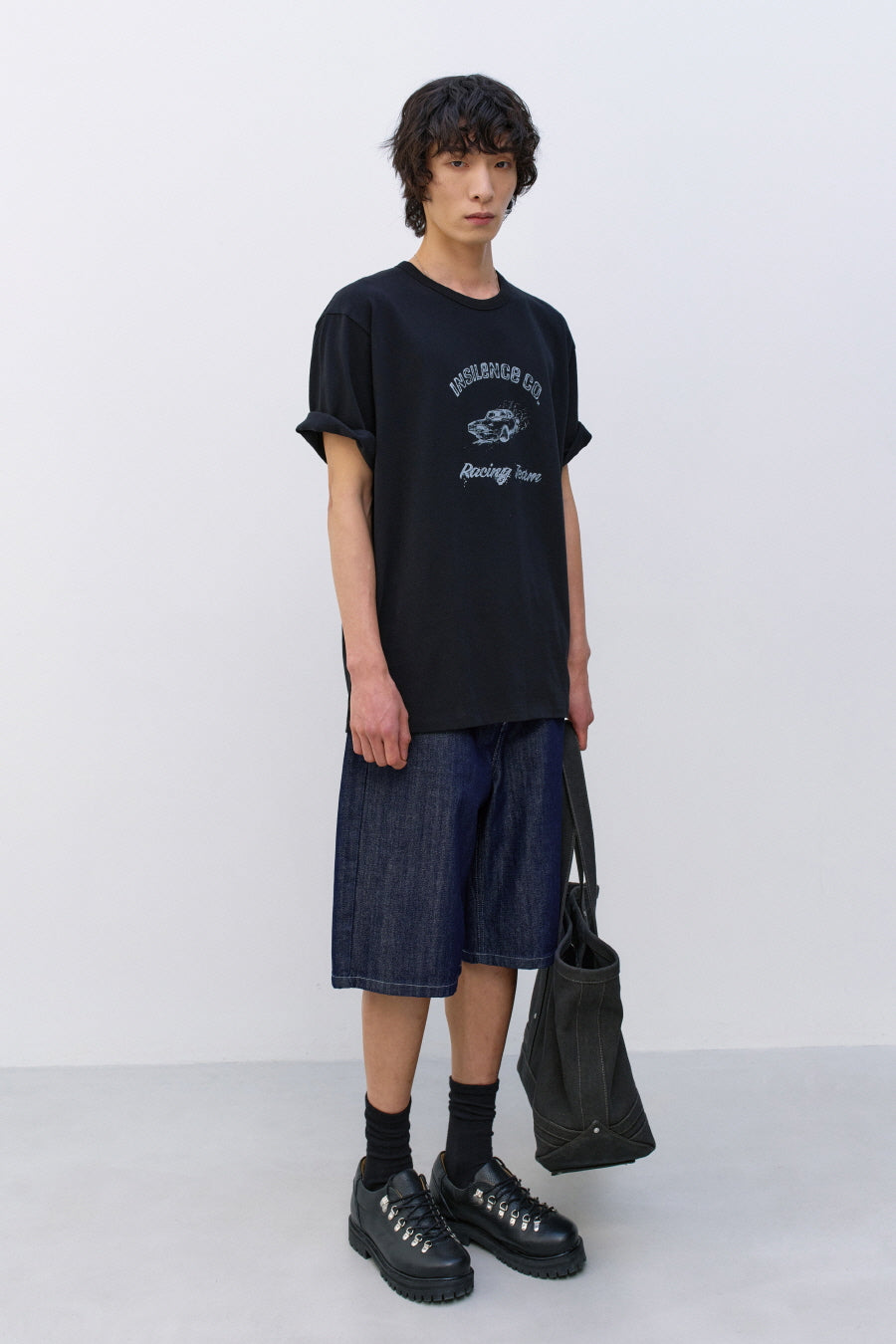 Insilence - Challenger Graphic T-shirt (Washed Black) product image 3 | TRAB K-Fashion Australia