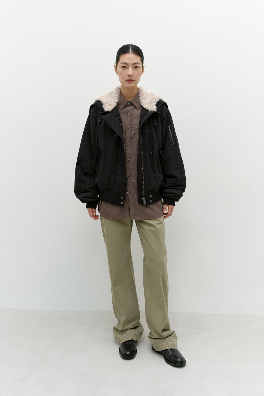 Insilence - W N-2B Pilot Parka (Black) product image 3 | TRAB K-Fashion Australia