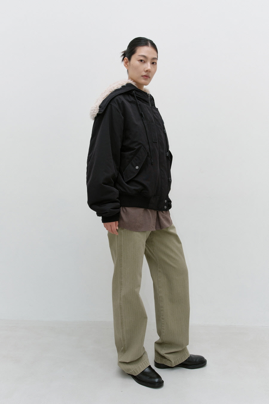 Insilence - W N-2B Pilot Parka (Black) product image 6 | TRAB K-Fashion Australia