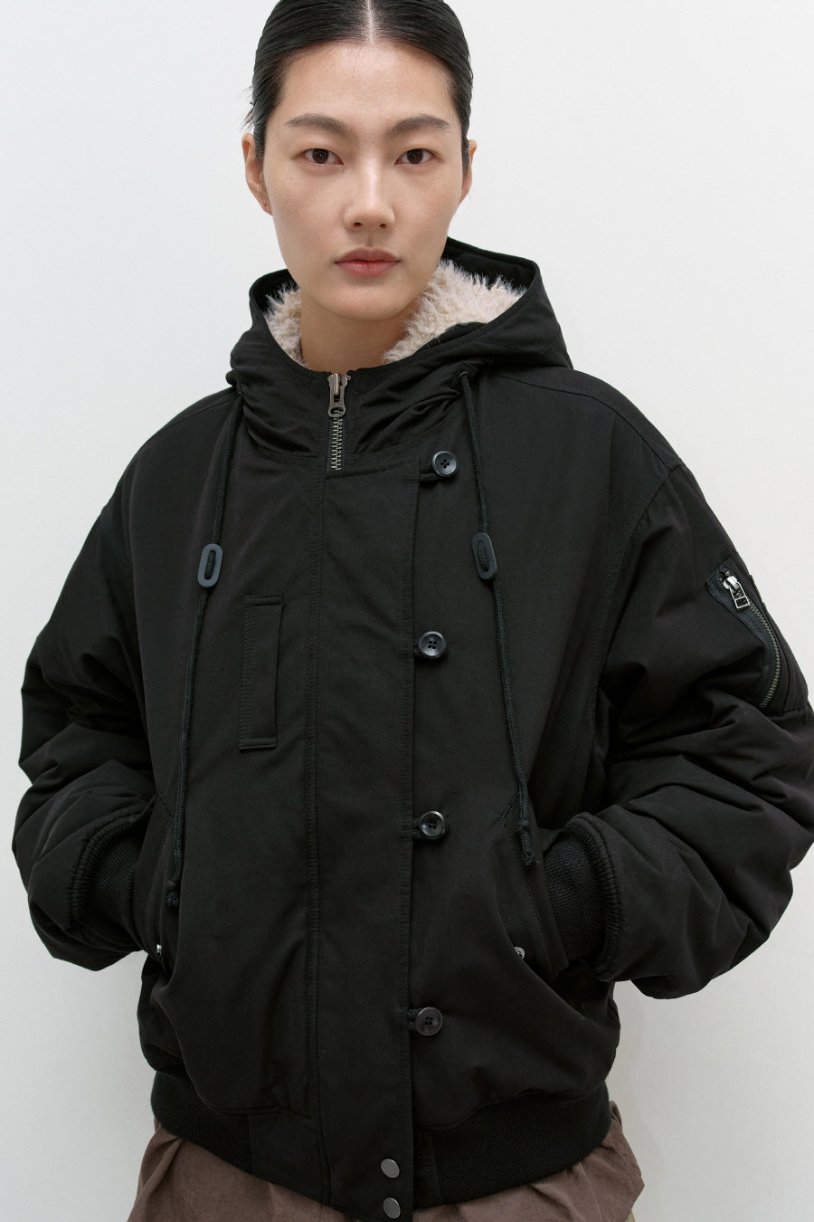 Insilence - W N-2B Pilot Parka (Black) product image 1 | TRAB K-Fashion Australia