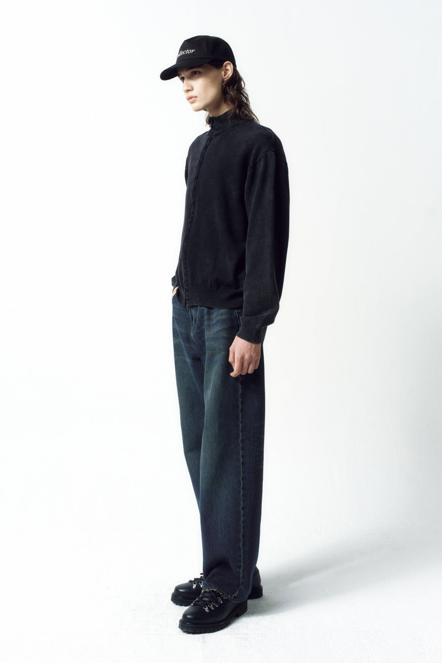 Insilence - Semi-wide denim pants in rusty blue product image 2 | TRAB K-Fashion Australia