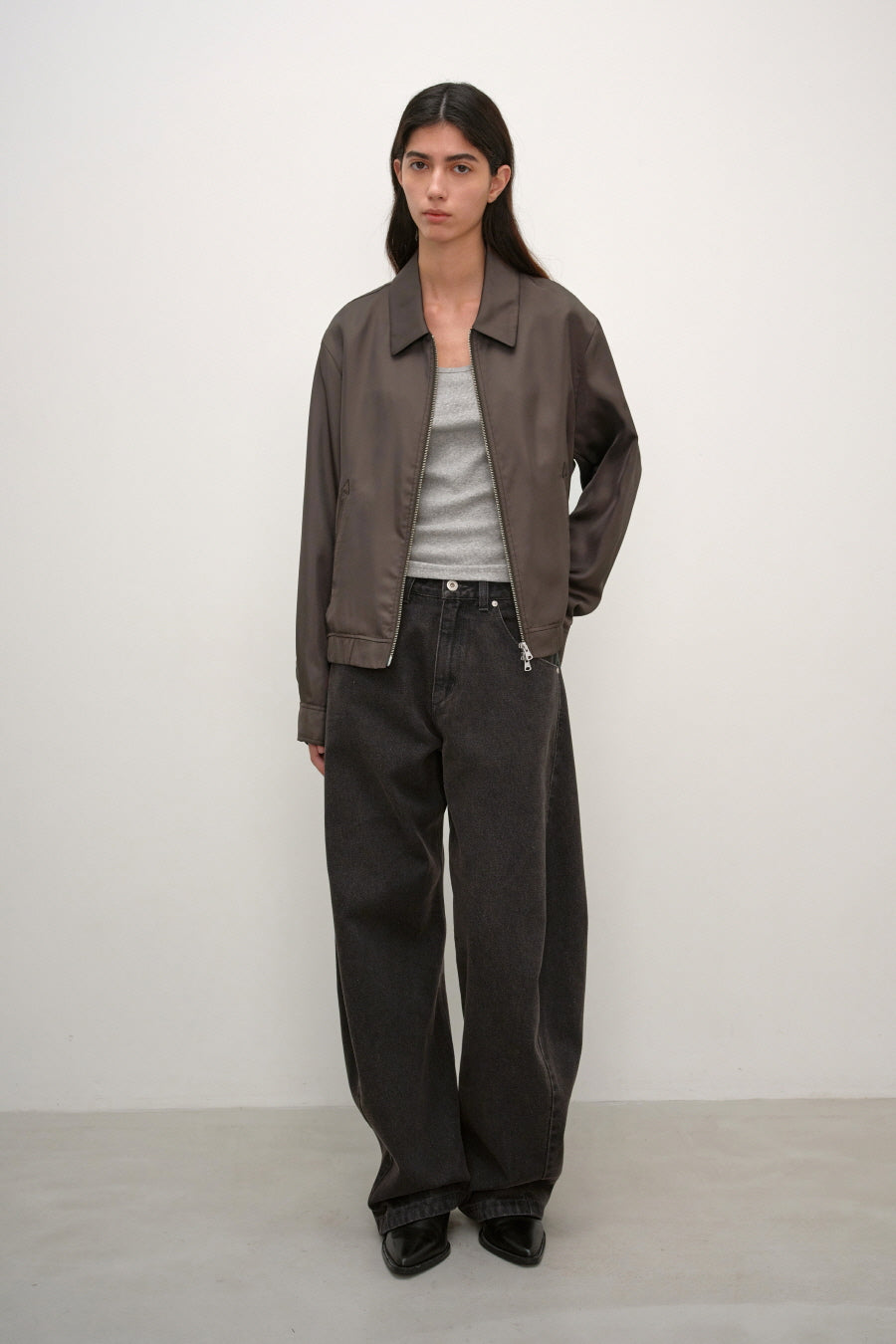 Insilence - Minimal Satin Jumper (Brown) product image 5 | TRAB K-Fashion Australia