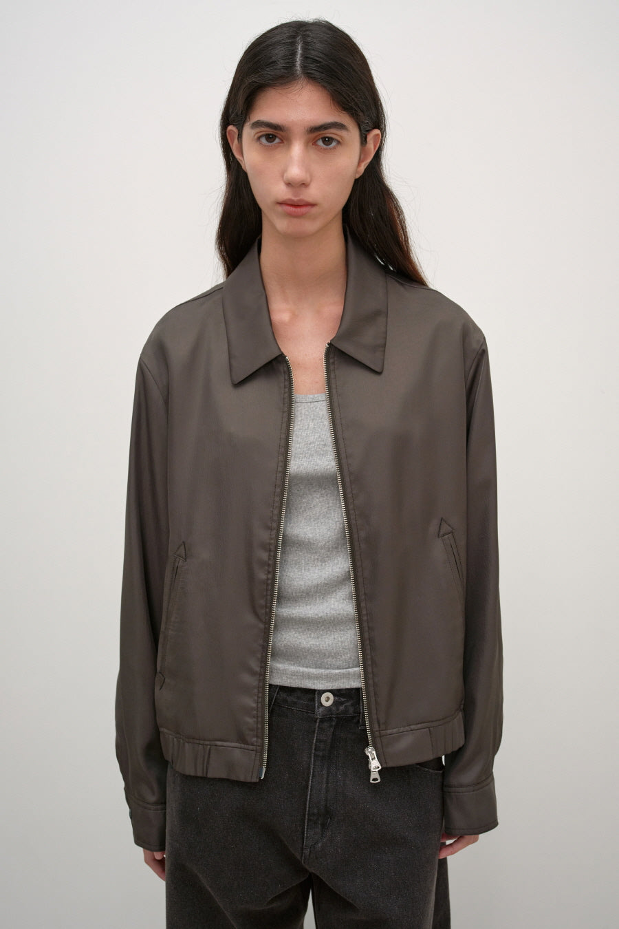 Insilence - Minimal Satin Jumper (Brown) product image 4 | TRAB K-Fashion Australia
