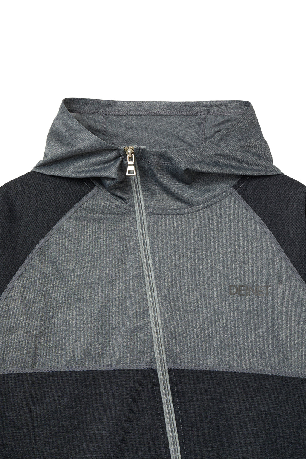 Deinet - Diagonal Technical Hood Zip-Up (Grey) product image 2 | TRAB K-Fashion Australia