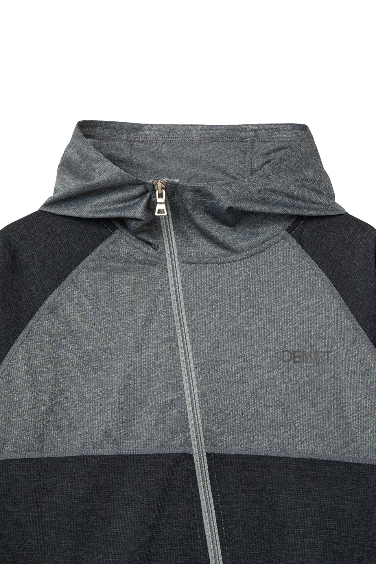 Deinet - Diagonal Technical Hood Zip-Up (Grey) product image 2 | TRAB K-Fashion Australia