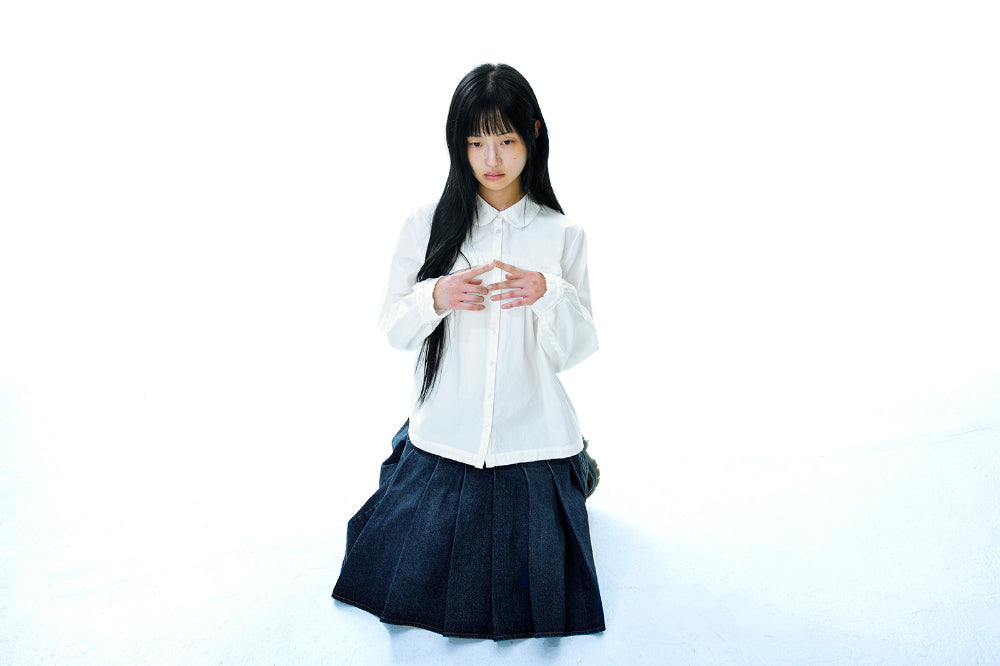 Coyseio - Rough Cut Frill Shirt (Ivory) product image 12 | TRAB K-Fashion Australia