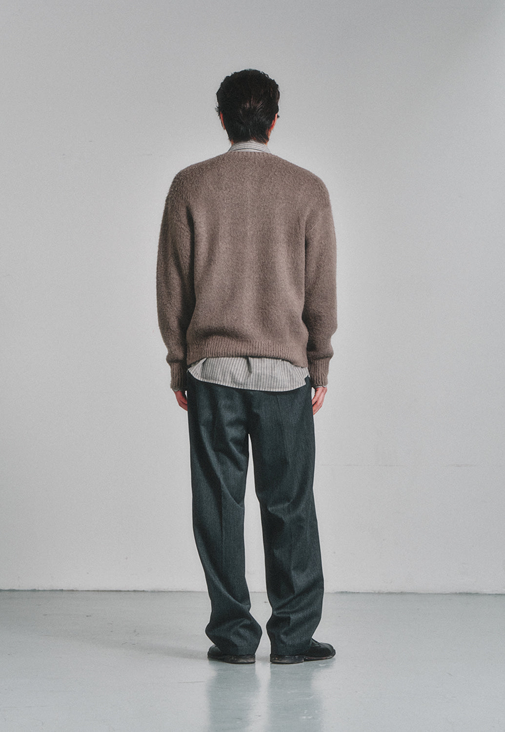 Art if acts - Alpaca Round Neck Cardigan (Light Grey) product image 3 | TRAB K-Fashion Australia