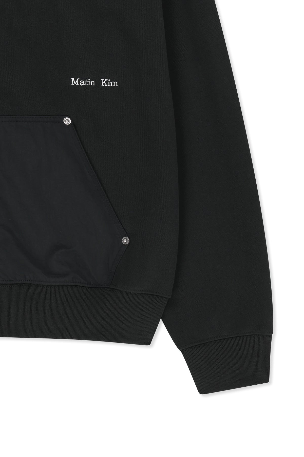 Matin Kim - Color Block Hoody Zip Up (Charcoal) product image 4 | TRAB K-Fashion Australia