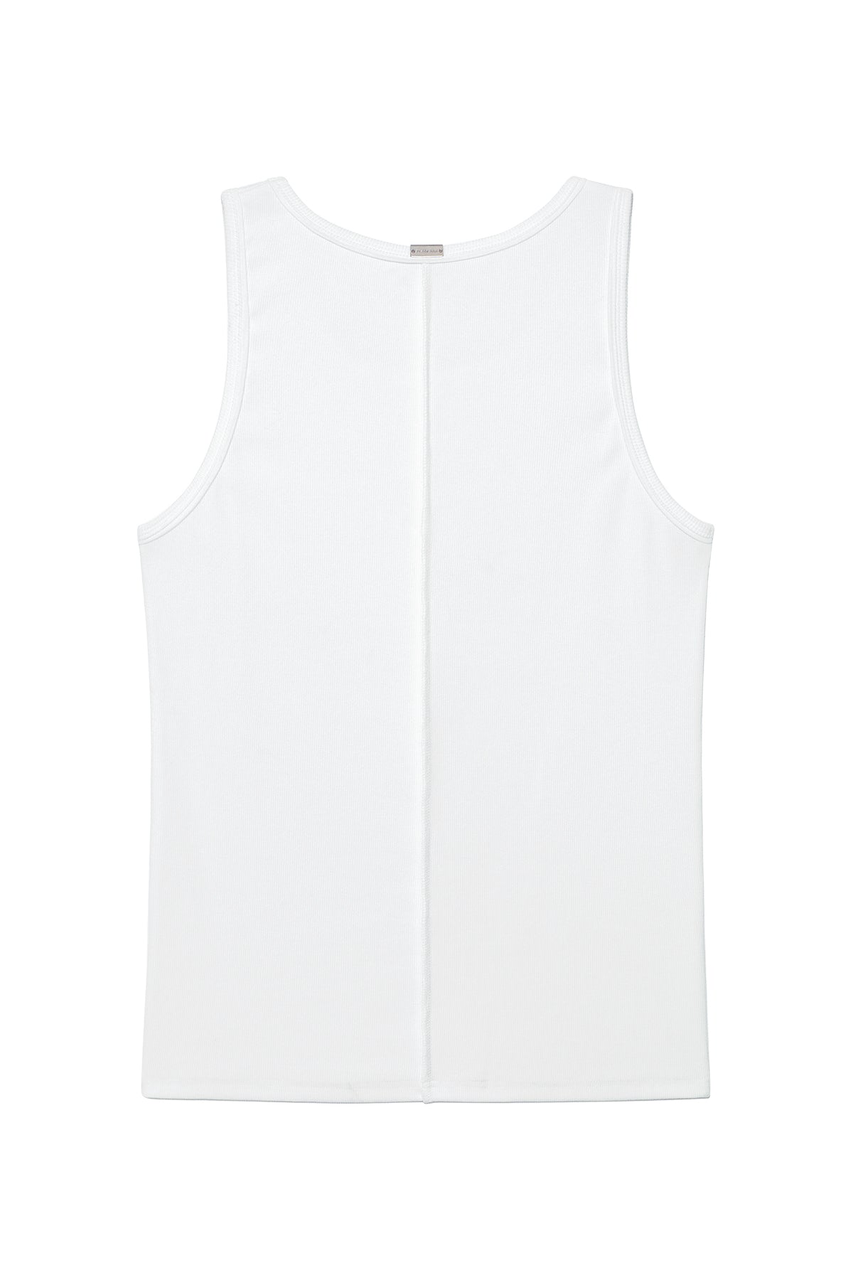 Matin Kim - Small Logo Pintuck Sleeveless Top (White) product image 2 | TRAB K-Fashion Australia