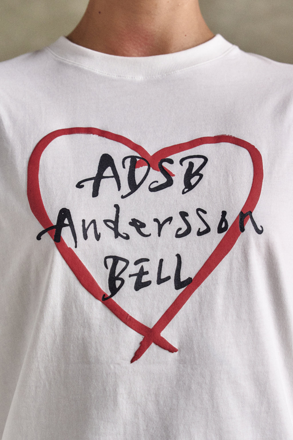 Andersson Bell - Unisex Heart Kelly Logo T-Shirts (White) product image 5 | TRAB K-Fashion Australia