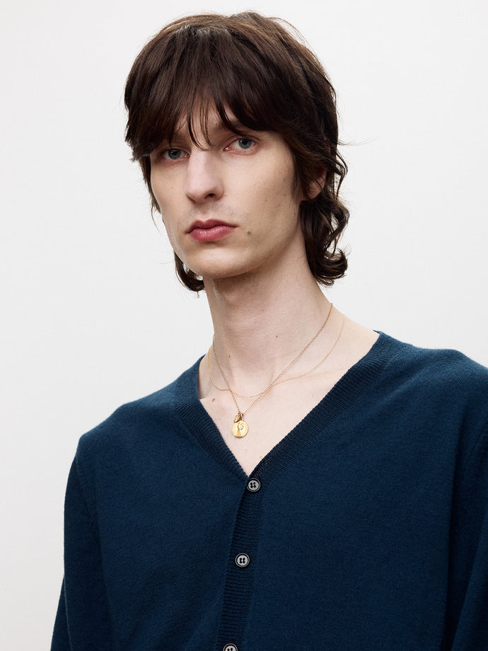 Tonywack - Super Fine Merino Wool Knit Cardigan (Dark Blue) product image 8 | TRAB K-Fashion Australia