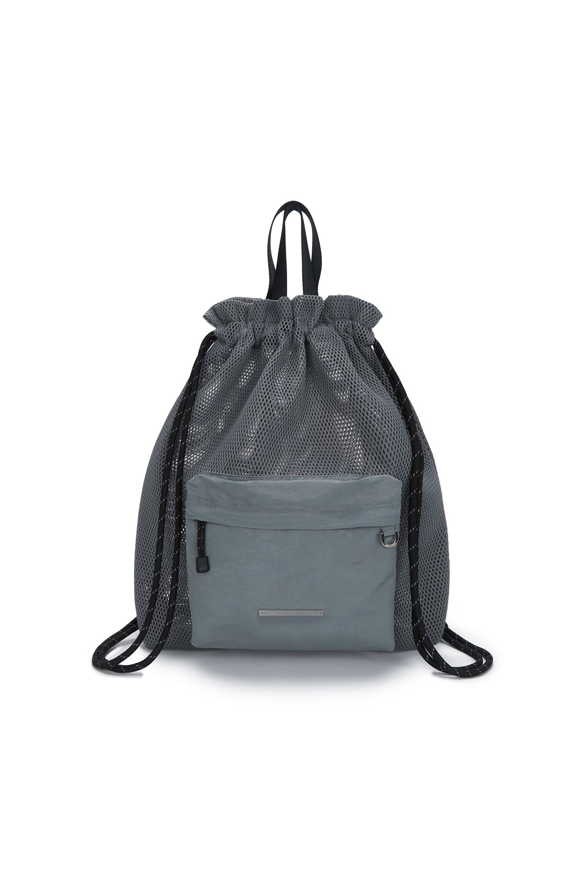Matin Kim - Cargo Mesh Back Pack (Grey) product image 1 | TRAB K-Fashion Australia
