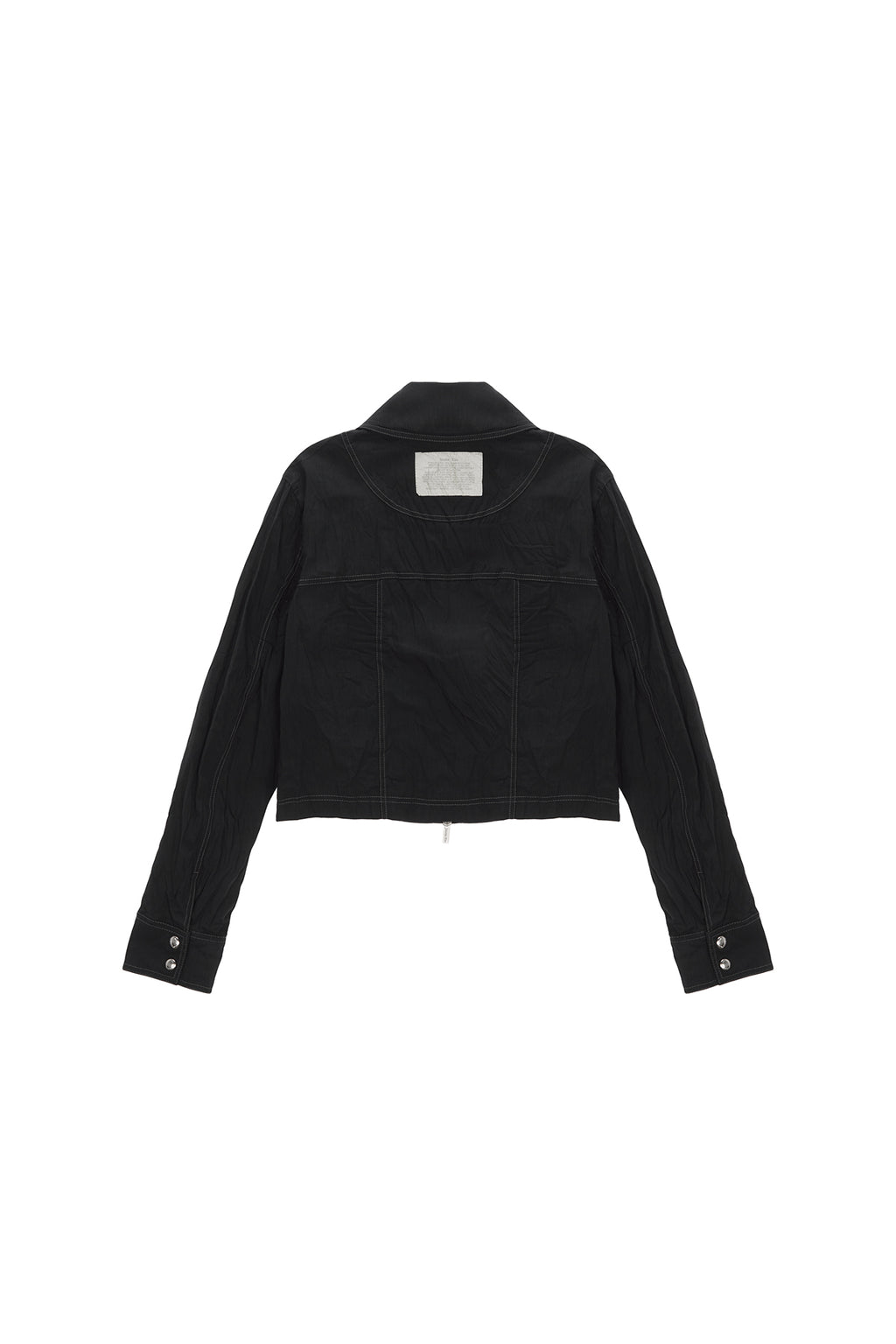 Matin Kim - Crinkle Crop Jumper (Charcoal) product image 2 | TRAB K-Fashion Australia