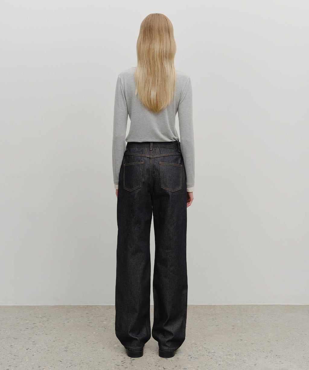 Marithe & Francois Girbaud - Straight Fit Raw Denim Pants (Blue) product image 5 | TRAB K-Fashion Australia