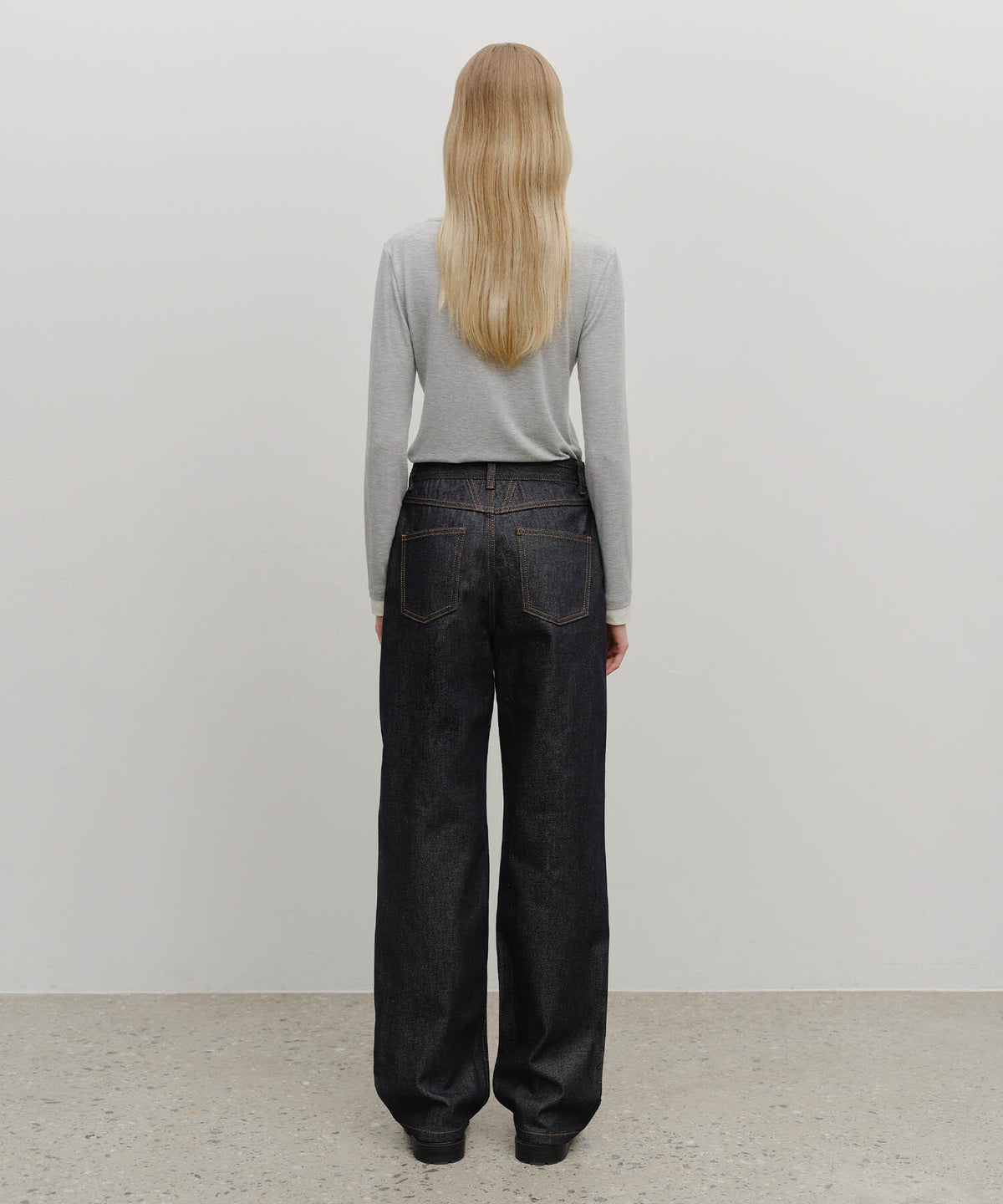 Marithe & Francois Girbaud - Straight Fit Raw Denim Pants (Blue) product image 5 | TRAB K-Fashion Australia