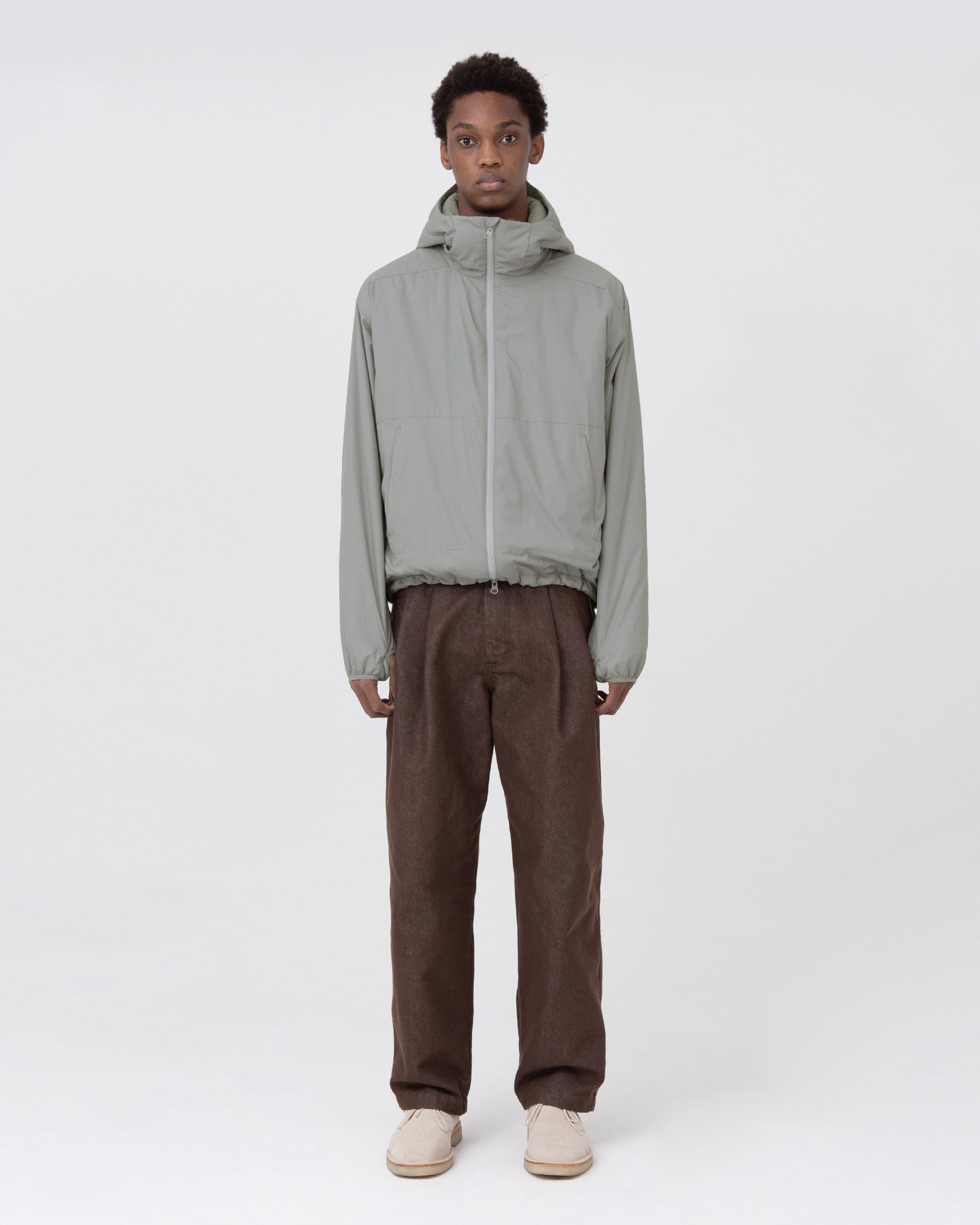 Brownyard - Light Hooded Jacket (Olive Grey) product image 1 | TRAB K-Fashion Australia