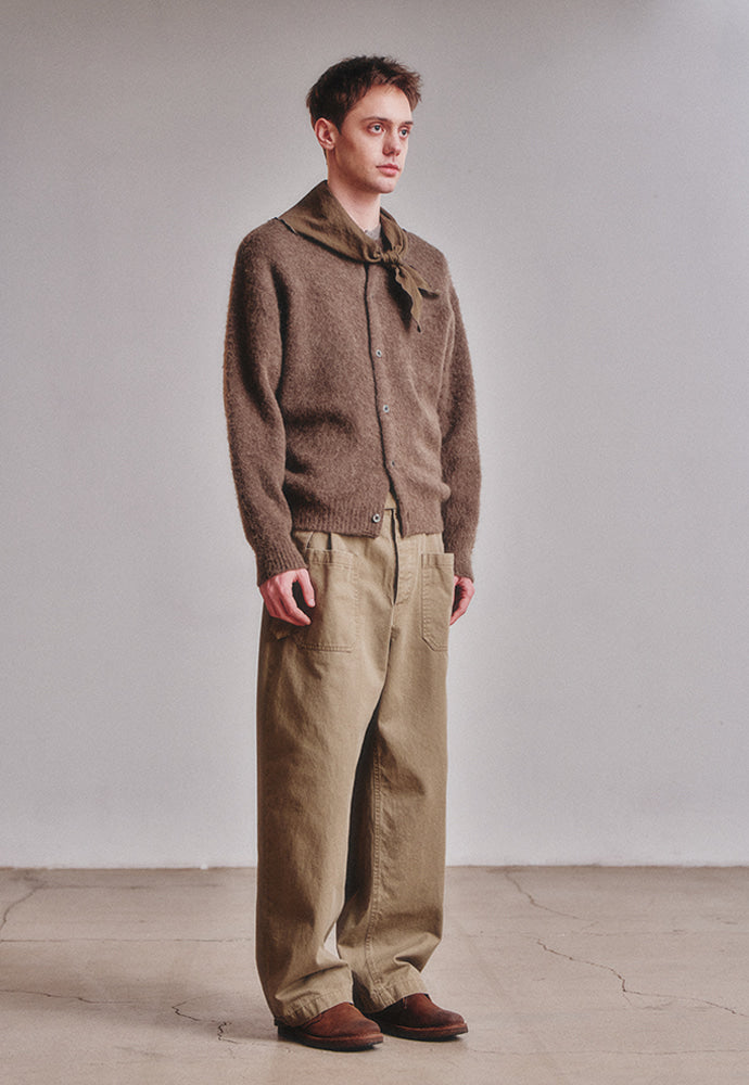 Art if acts - Alpaca Round Neck Cardigan (Mud) product image 4 | TRAB K-Fashion Australia