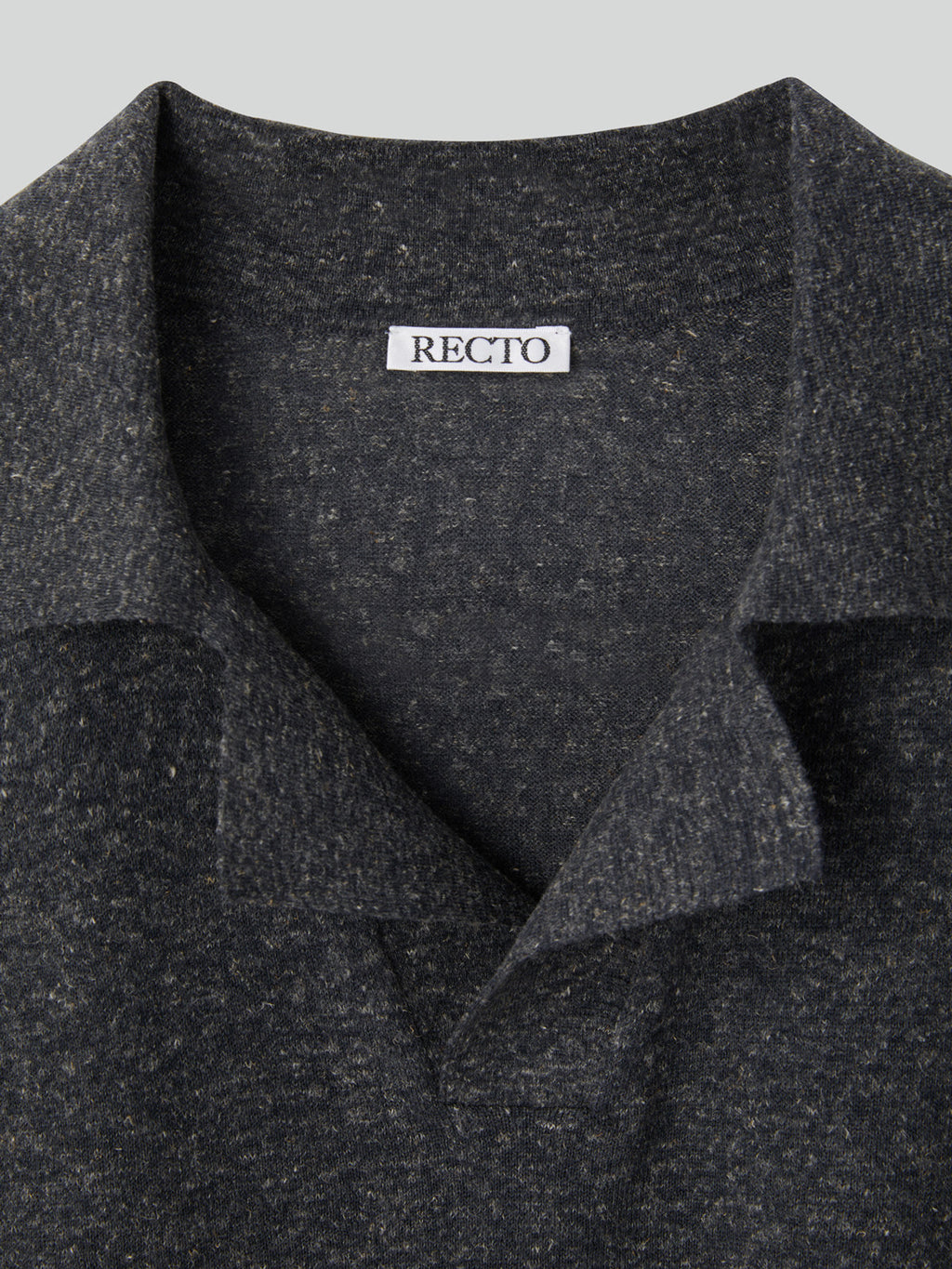 Recto - Linen Blend Polo Top (Charcoal Grey) product image 6 | TRAB K-Fashion Australia