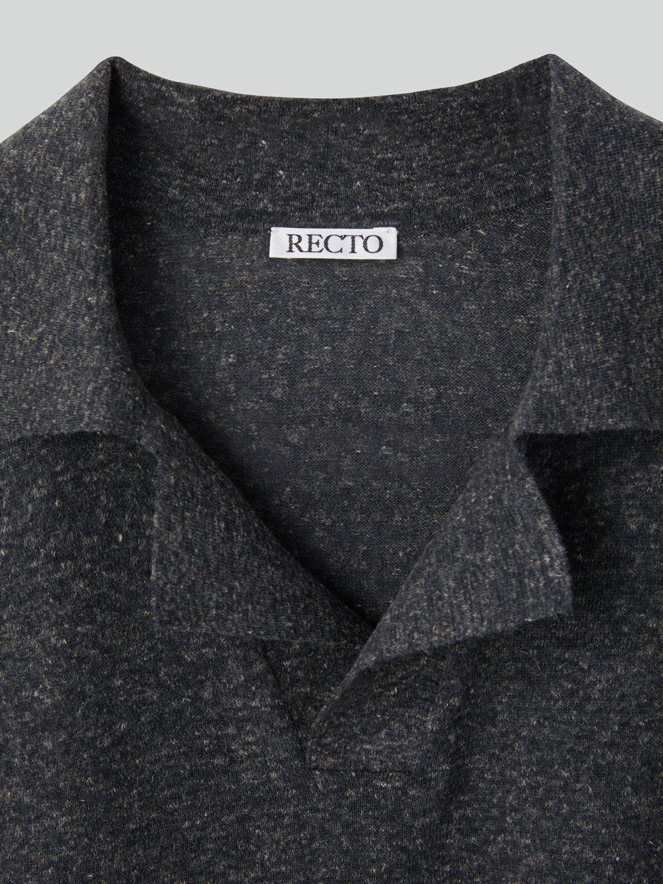 Recto - Linen Blend Polo Top (Charcoal Grey) product image 6 | TRAB K-Fashion Australia