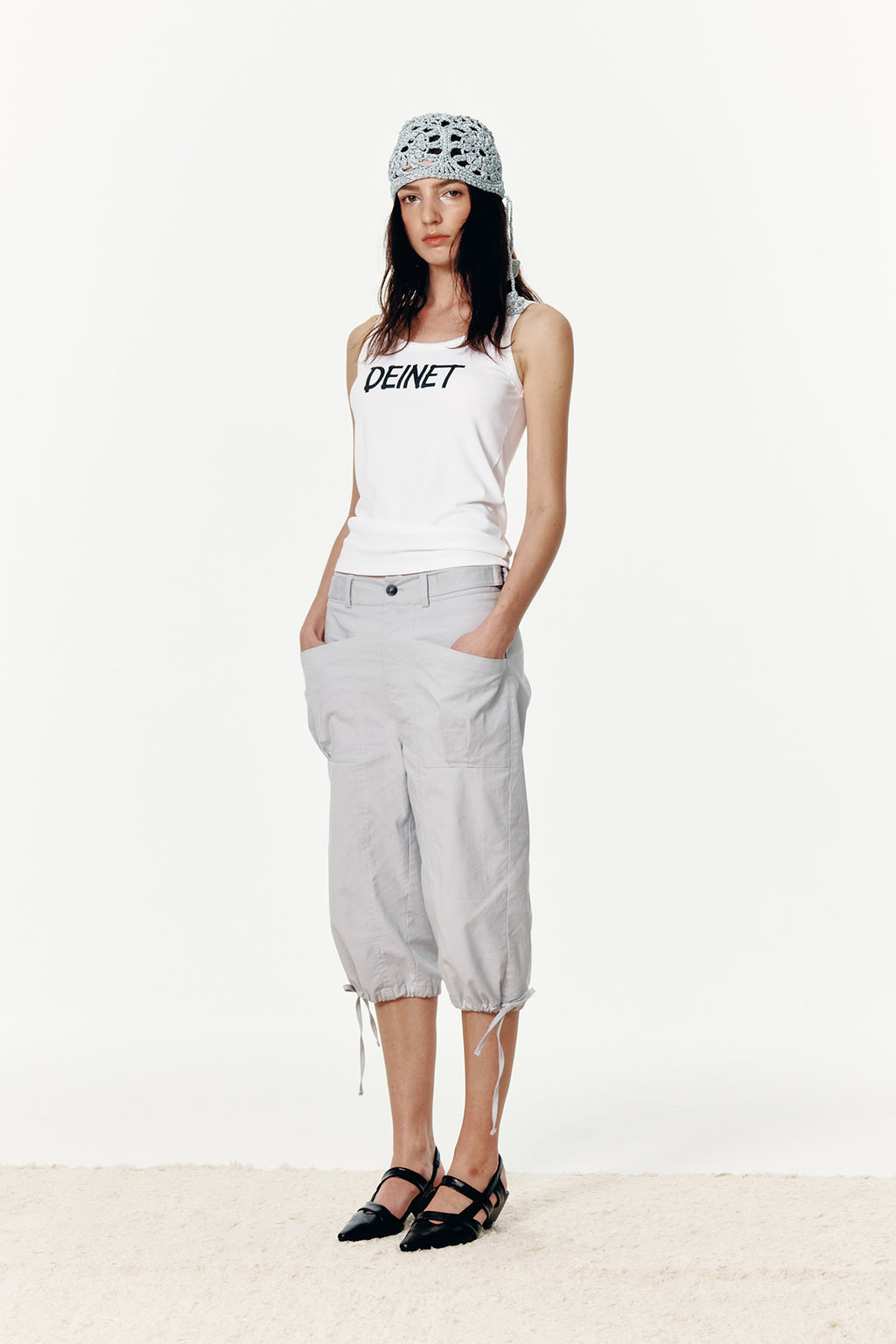 Deinet - Two Buckle Half Pants (Light Grey) product image 9 | TRAB K-Fashion Australia