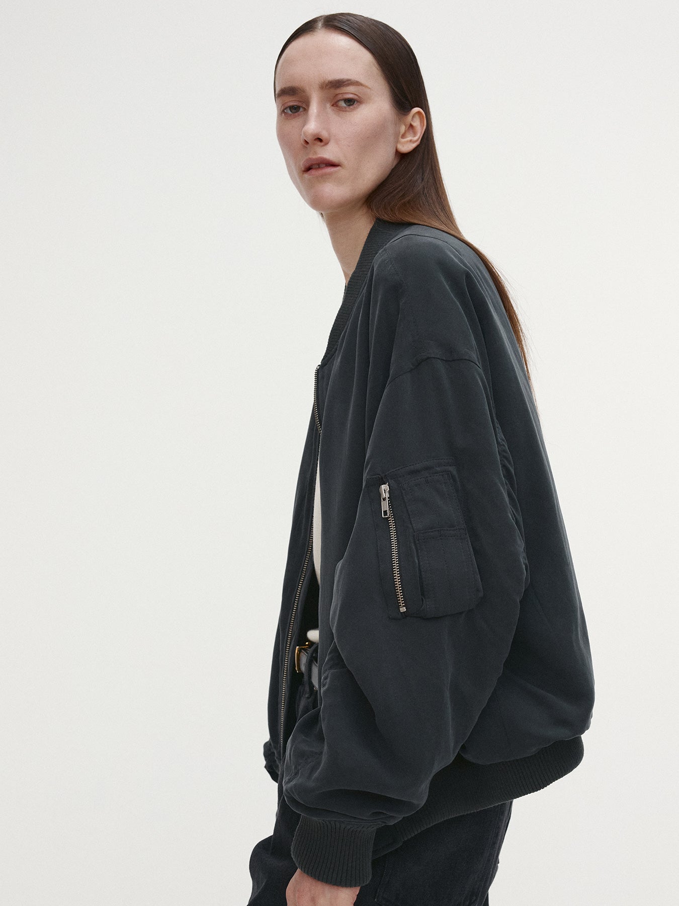 Tonywack - Rayon Twill Bomber Jacket (Carbon) product image 2 | TRAB K-Fashion Australia
