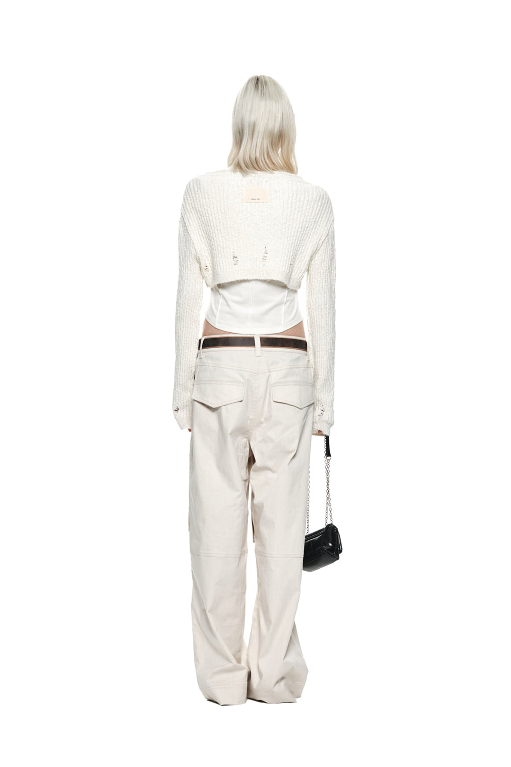 Matin Kim - Knee Big Pocket Cotton Pants (Ivory) product image 7 | TRAB K-Fashion Australia