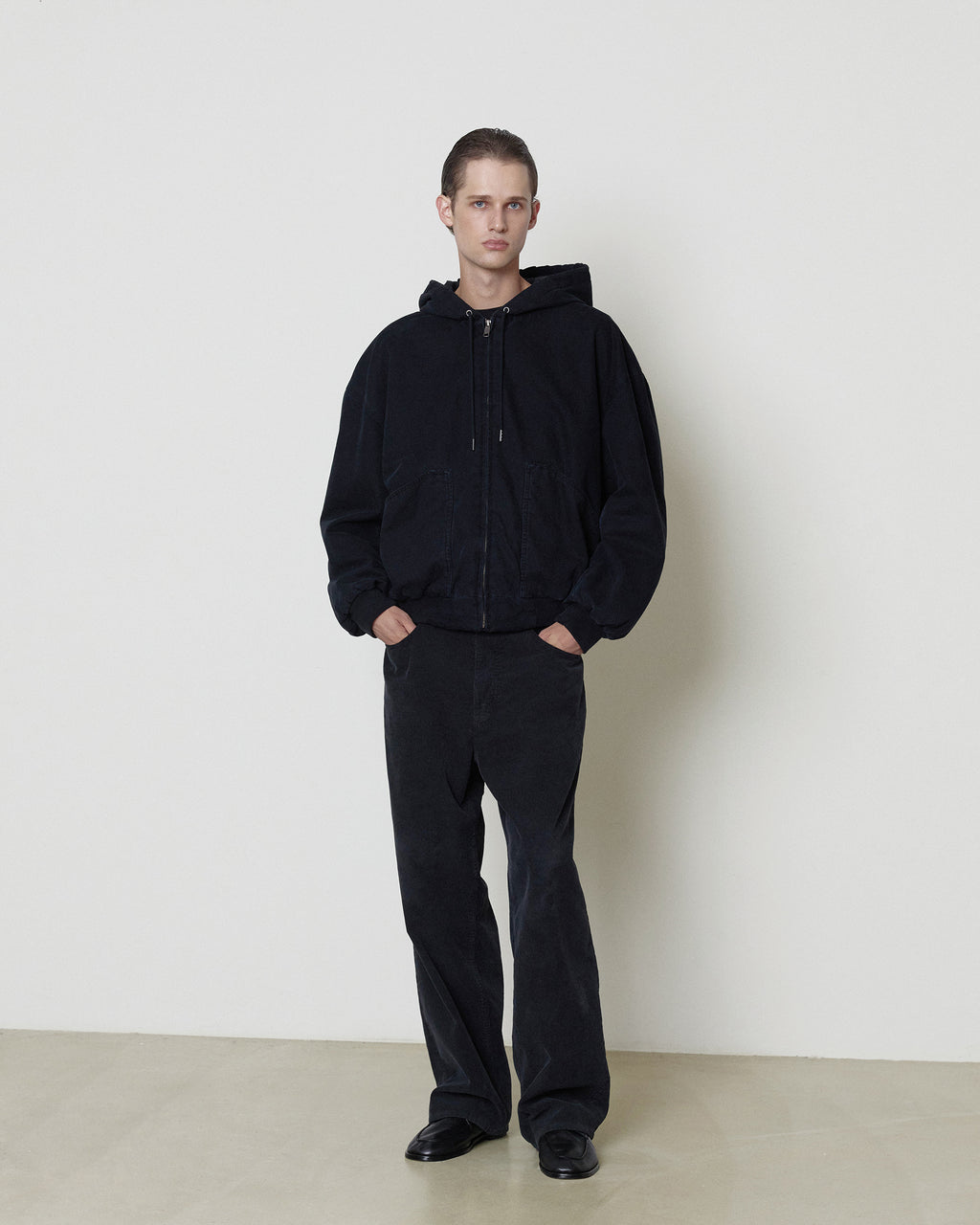 Brownyard - Garment Dyed Corduroy Pants (Black) product image 2 | TRAB K-Fashion Australia