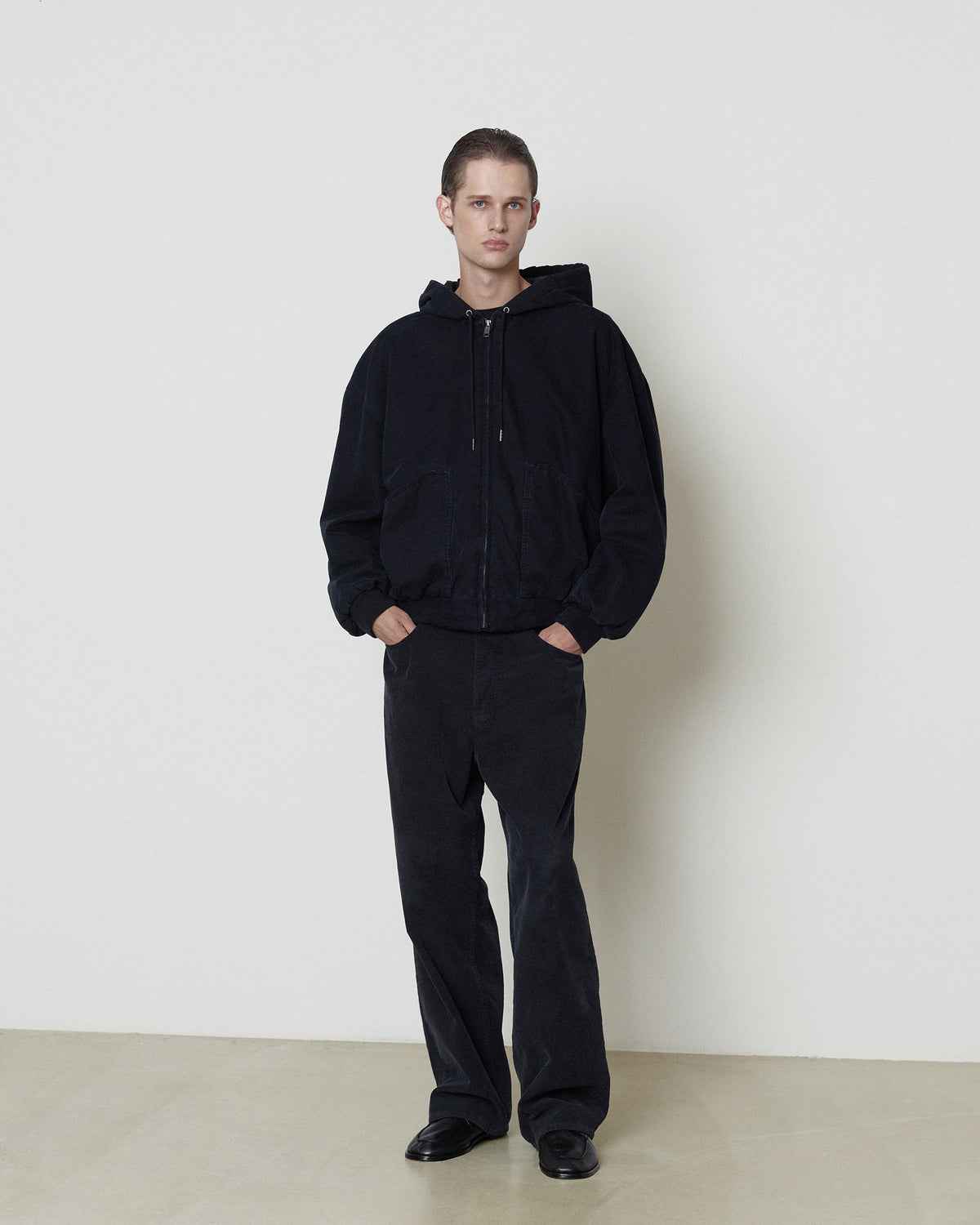 Brownyard - Garment Dyed Corduroy Pants (Black) product image 2 | TRAB K-Fashion Australia