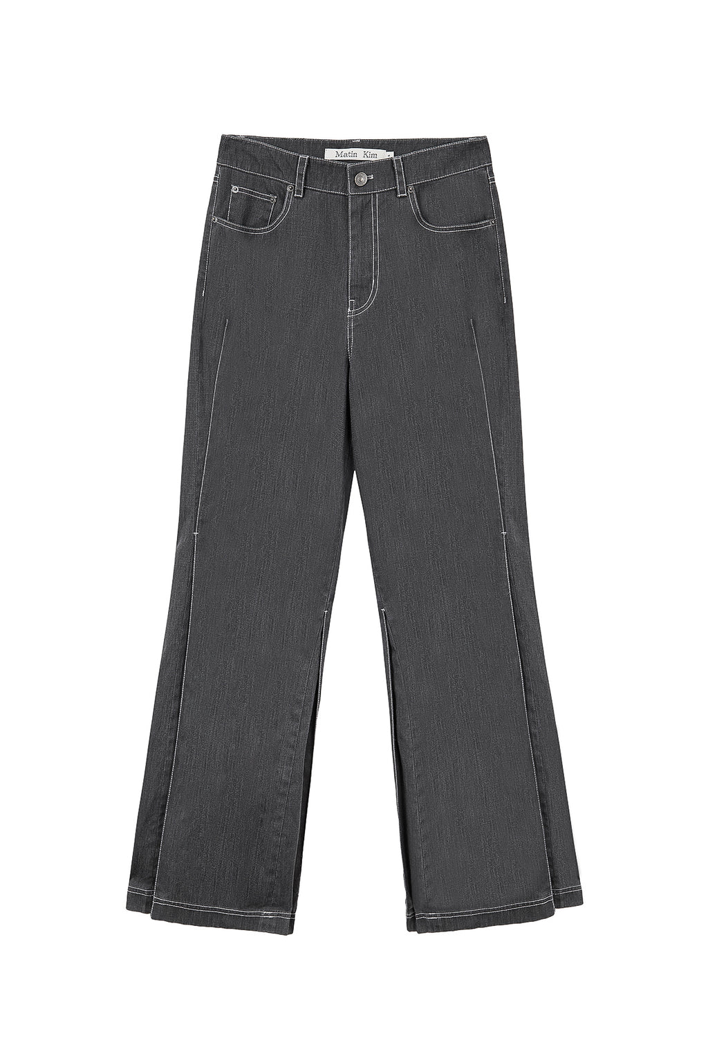 Matin Kim - Side Pintuck Point Pants (Charcoal) product image 1 | TRAB K-Fashion Australia