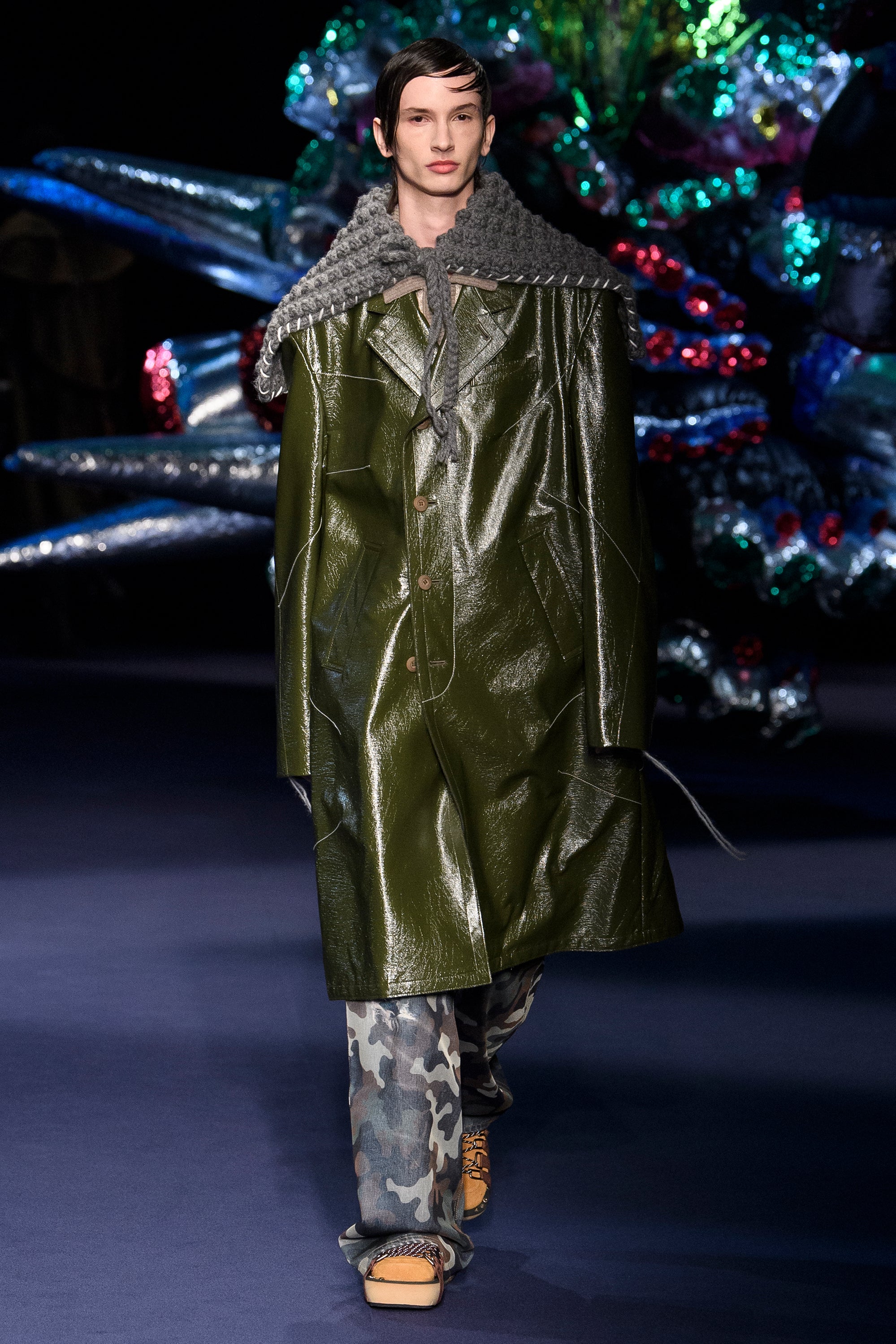 Andersson Bell - Chunky Wool-Blend Hand Knitted Scarf (Grey) product image 5 | TRAB K-Fashion Australia