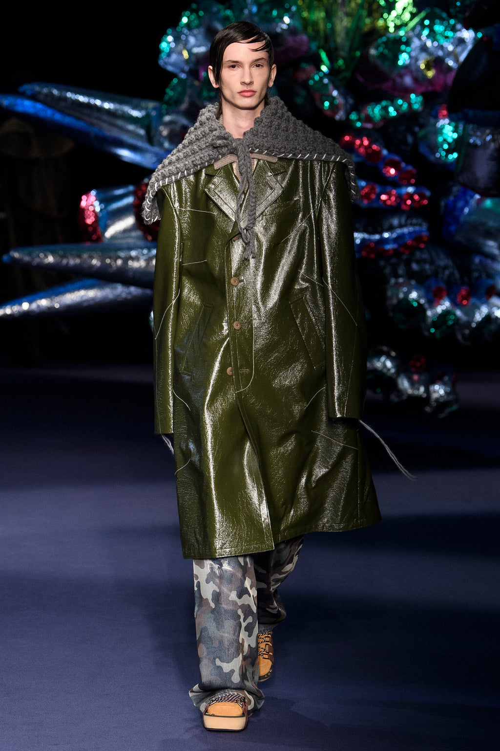 Andersson Bell - Chunky Wool-Blend Hand Knitted Scarf (Grey) product image 5 | TRAB K-Fashion Australia