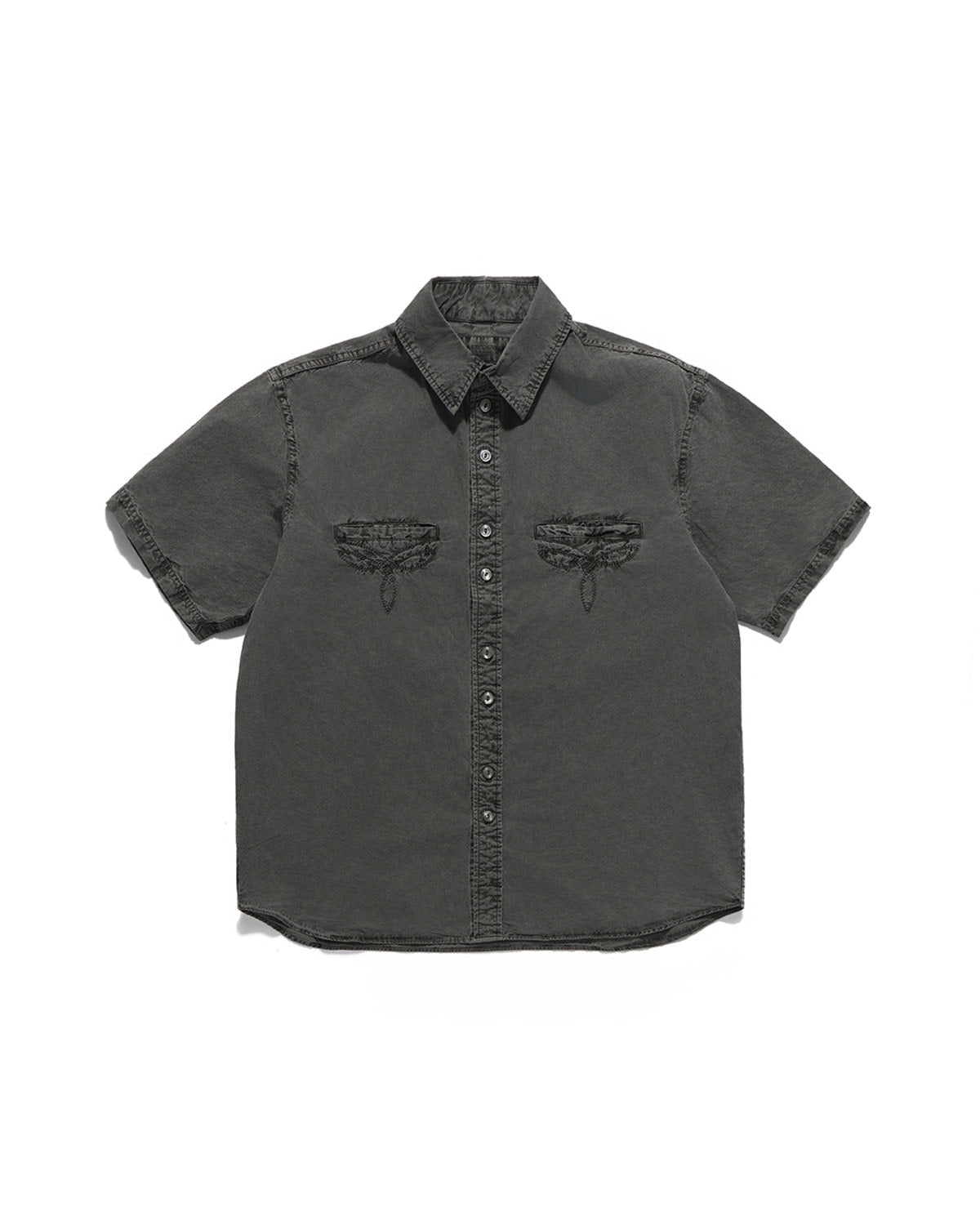 Eastlogue - Antique Country Half Shirts (Pigment Black Linen) product image 5 | TRAB K-Fashion Australia