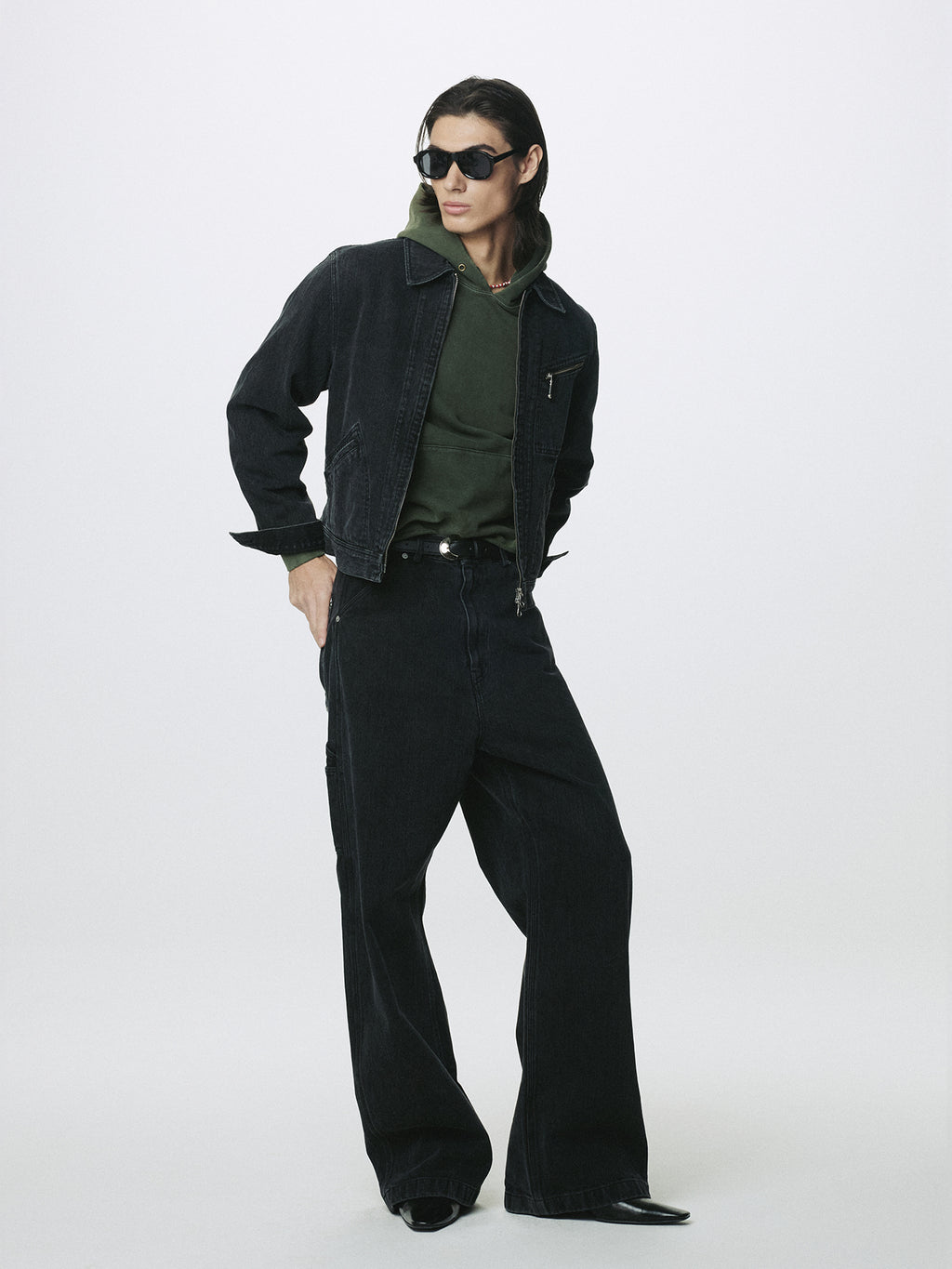 Tonywack - Cord Twill Denim Zipprerd Jacket (Faded Black) product image 3 | TRAB K-Fashion Australia