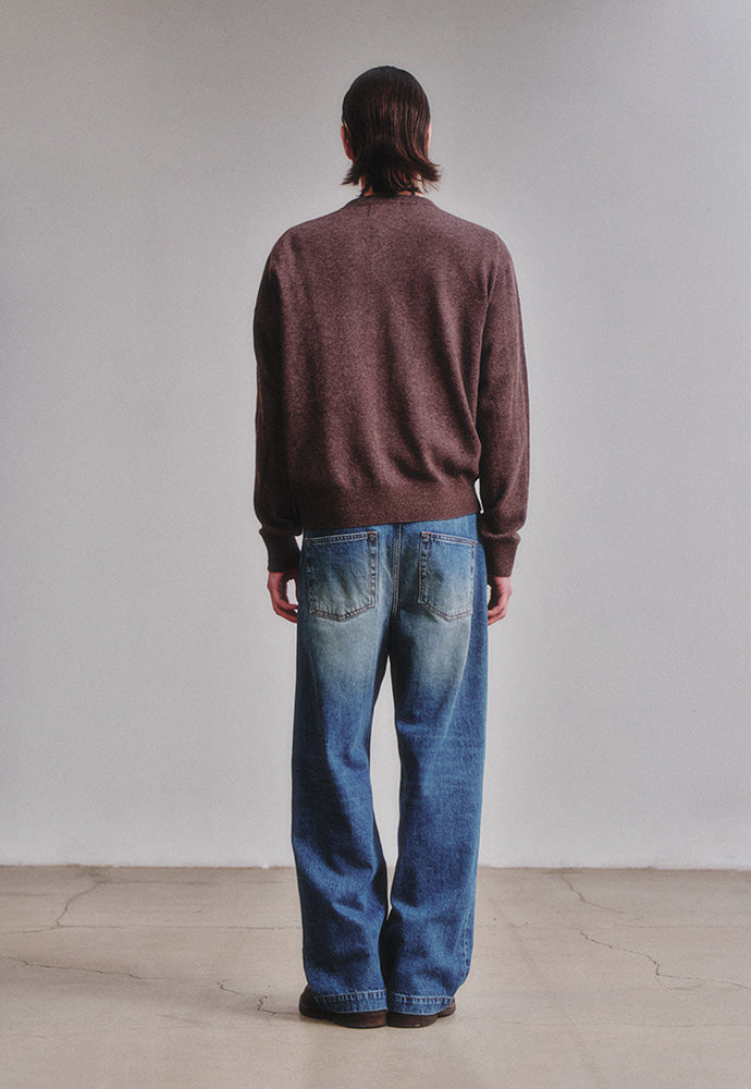Art if acts - Wholegarment Round Neck Cardigan (Melange Brown) product image 5 | TRAB K-Fashion Australia