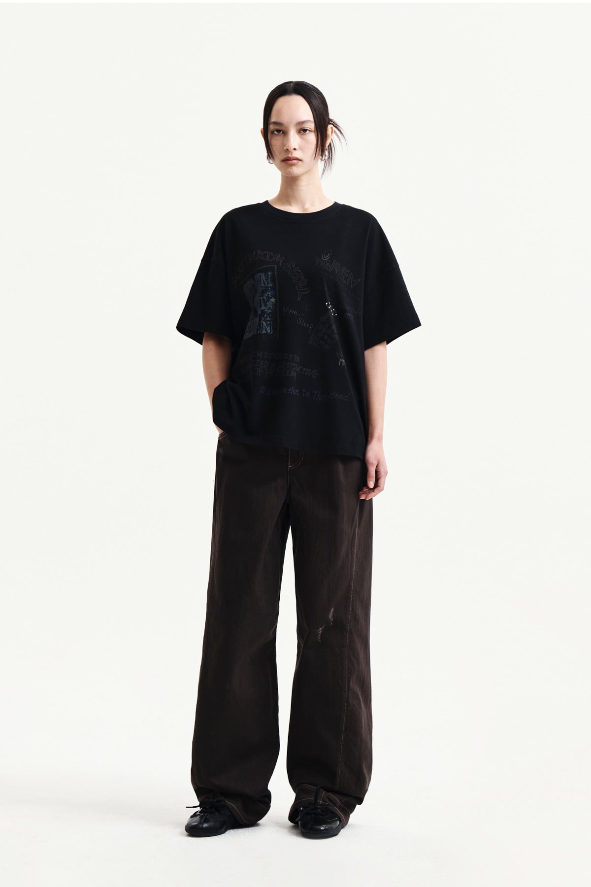 Matin Kim - Graffiti Artwork Top (Black) product image 8 | TRAB K-Fashion Australia