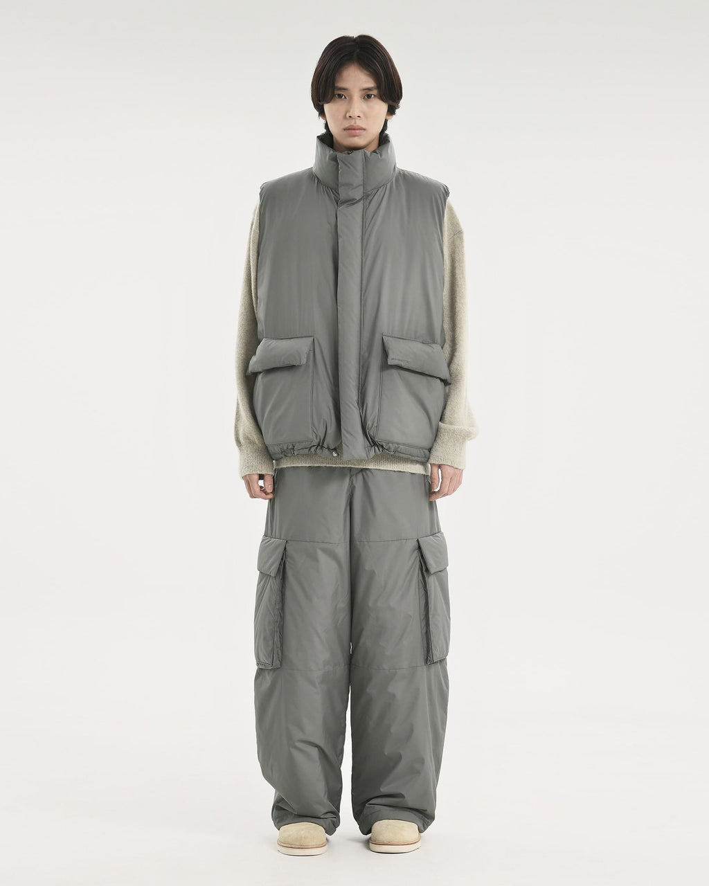 Brownyard - Travel Goose Down Vest (Olive Grey) product image 1 | TRAB K-Fashion Australia