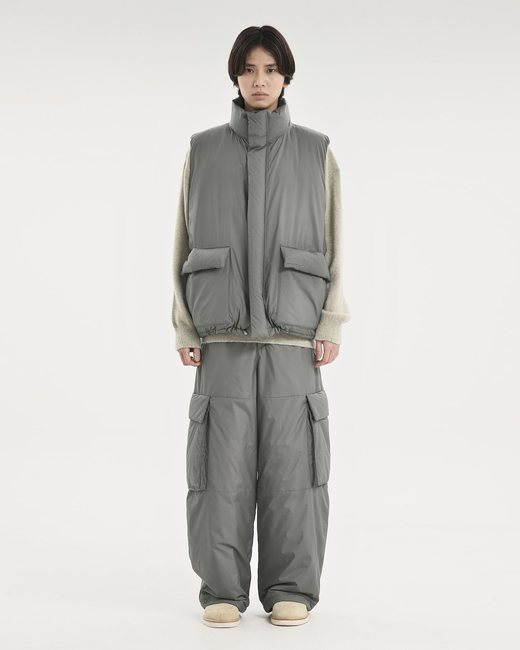 Brownyard - Travel Goose Down Vest (Olive Grey) product image 1 | TRAB K-Fashion Australia