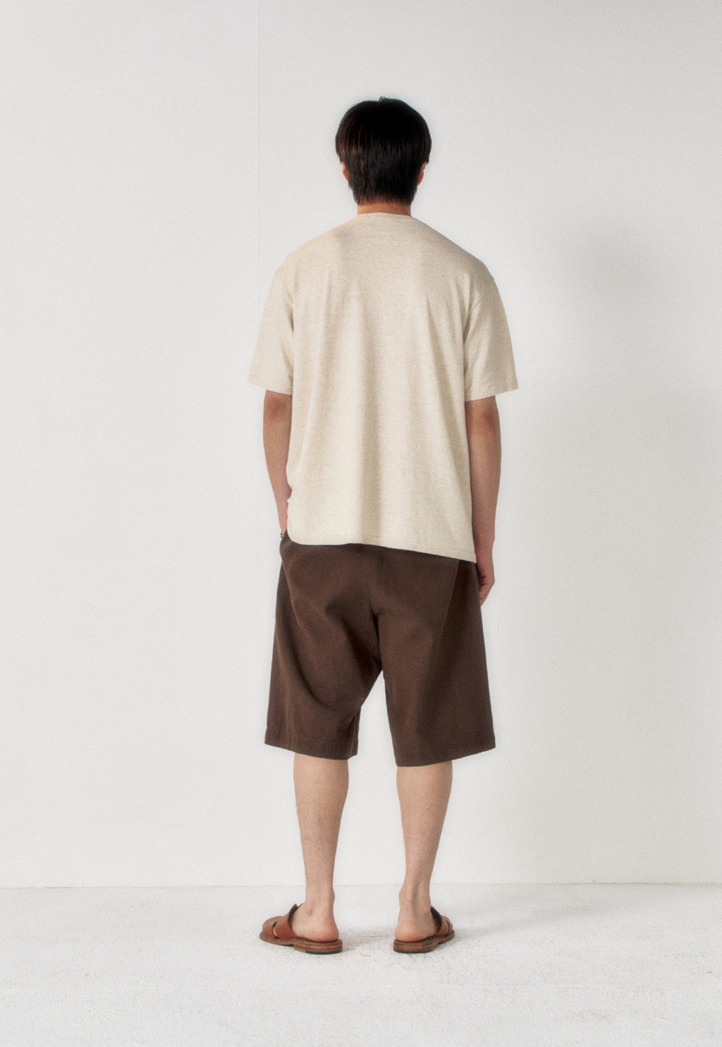 Art if acts - Washed Linen Bermuda Shorts (Wood) product image 3 | TRAB K-Fashion Australia