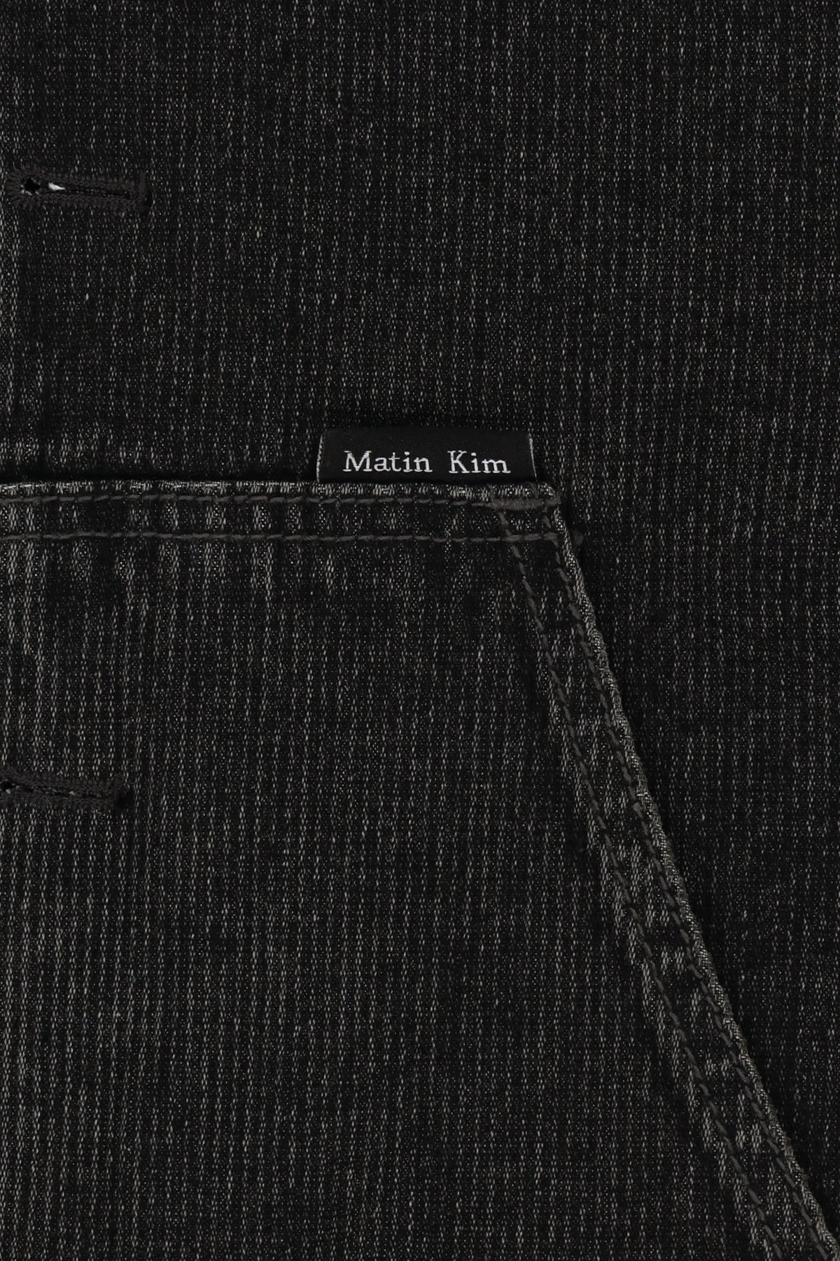 Matin Kim - Washed Rib Denim Blouson Jumper (Dark Grey) product image 5 | TRAB K-Fashion Australia
