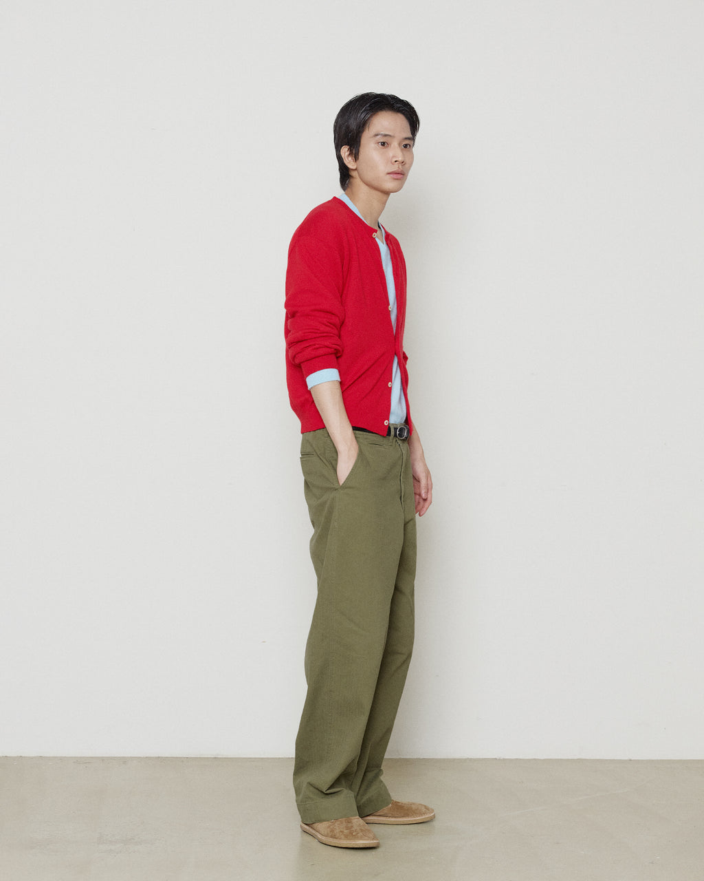 Brownyard - [Pre-Order – Ships August 19] Vintage Hbt Pants (Olive Grey) product image 3 | TRAB K-Fashion Australia