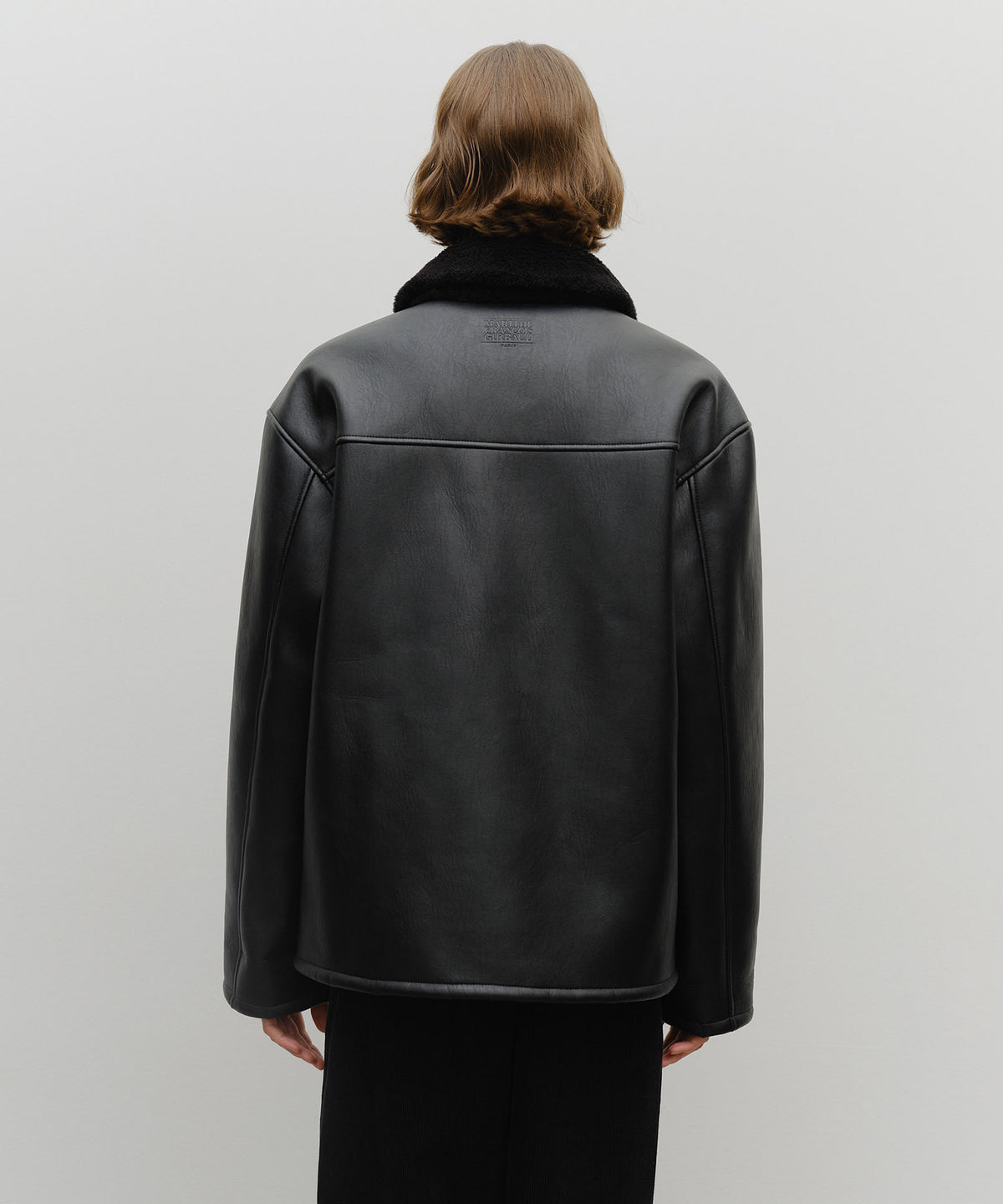 Marithe & Francois Girbaud - Faux Leather Over Fit Mustang Jacket (Black) product image 3 | TRAB K-Fashion Australia