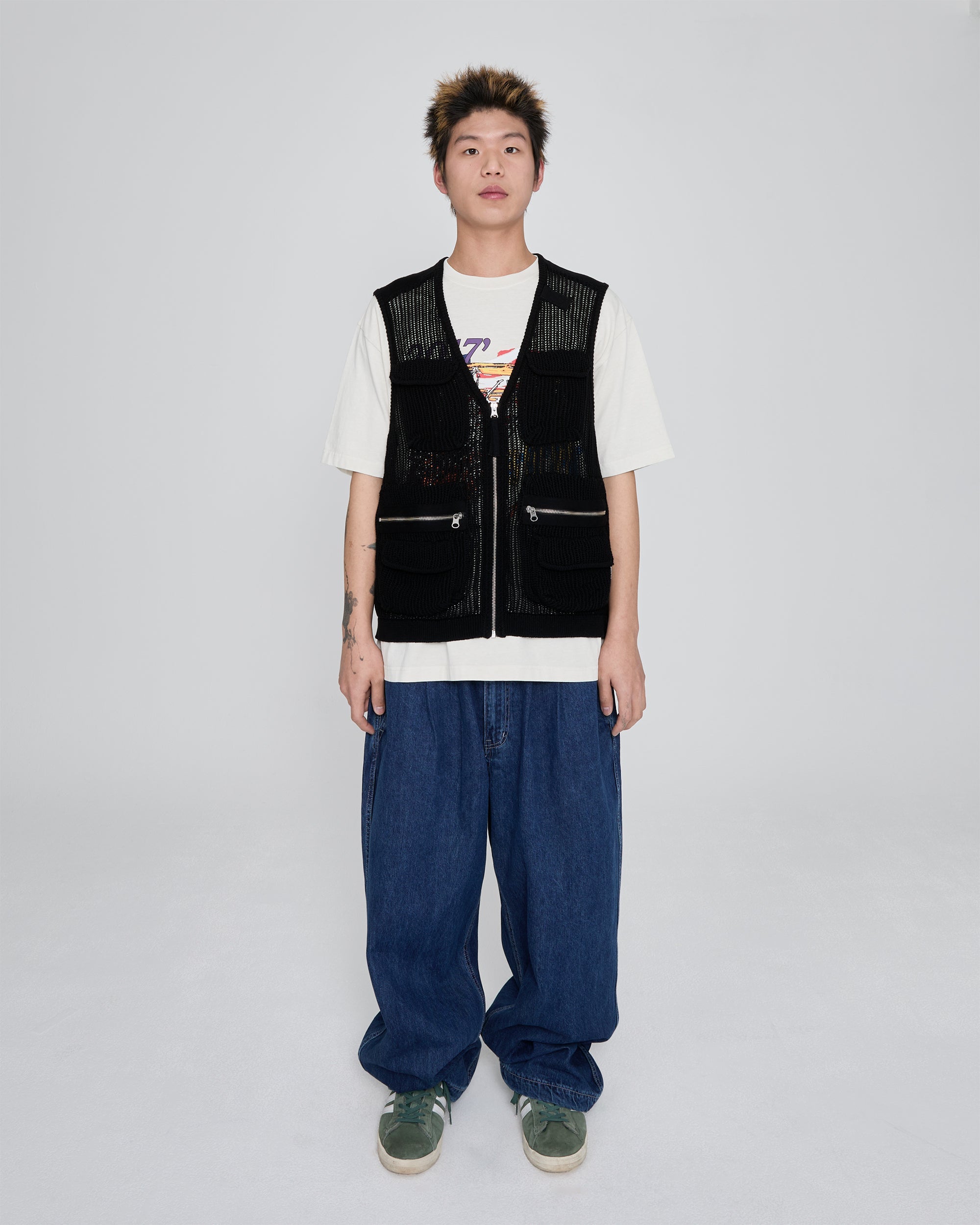 yeseyesee - Knitted Utility Vest (Black) product image 7 | TRAB K-Fashion Australia