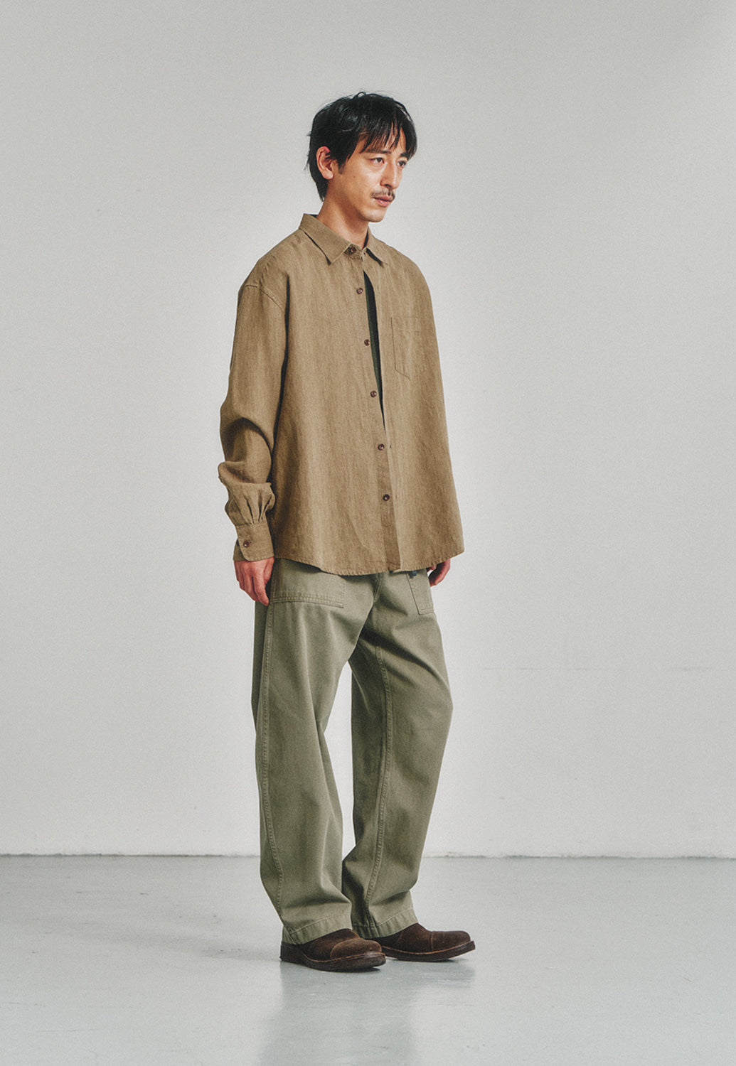 Art if acts - Washed Linen Shirt (Khaki) product image 3 | TRAB K-Fashion Australia