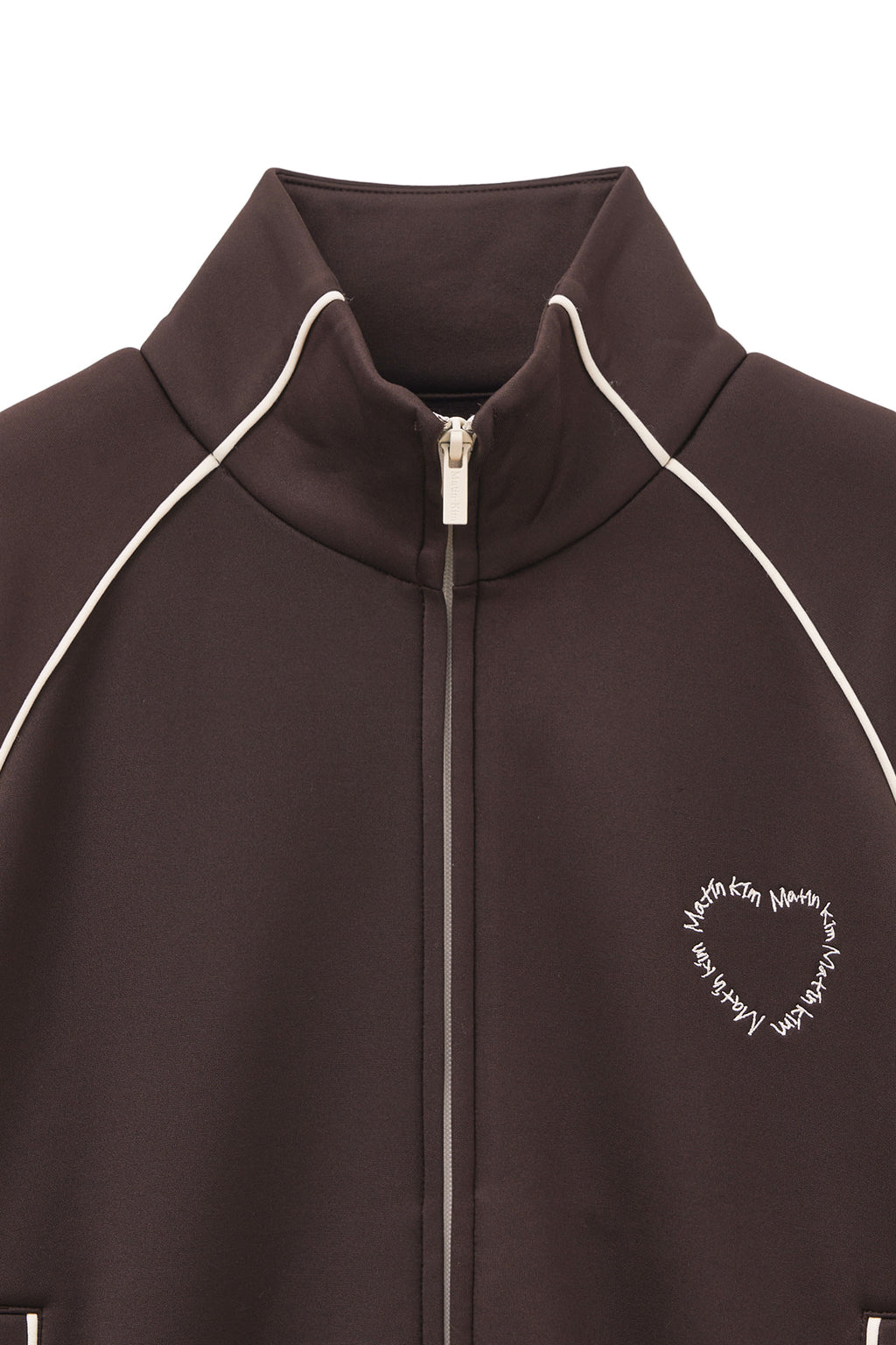 Matin Kim - Heart Logo Track Jumper (Brown) product image 4 | TRAB K-Fashion Australia