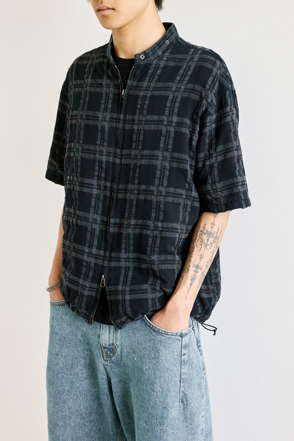 Hatchingroom - Shirket Over Dyed Check Dark (Navy) product image 12 | TRAB K-Fashion Australia