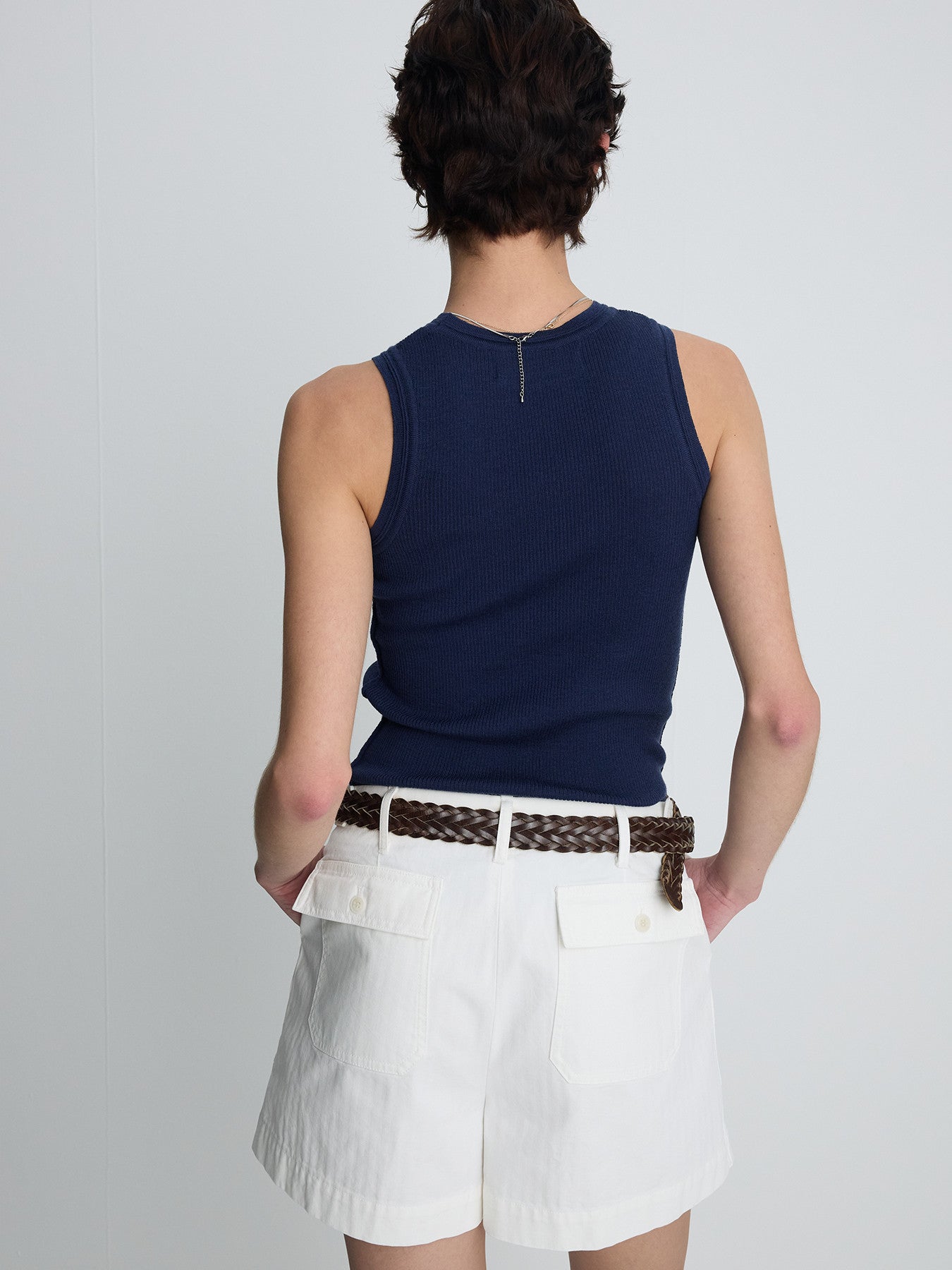Tonywack - Garment Washed Hbt Fatigue  Shorts (White) product image 3 | TRAB K-Fashion Australia
