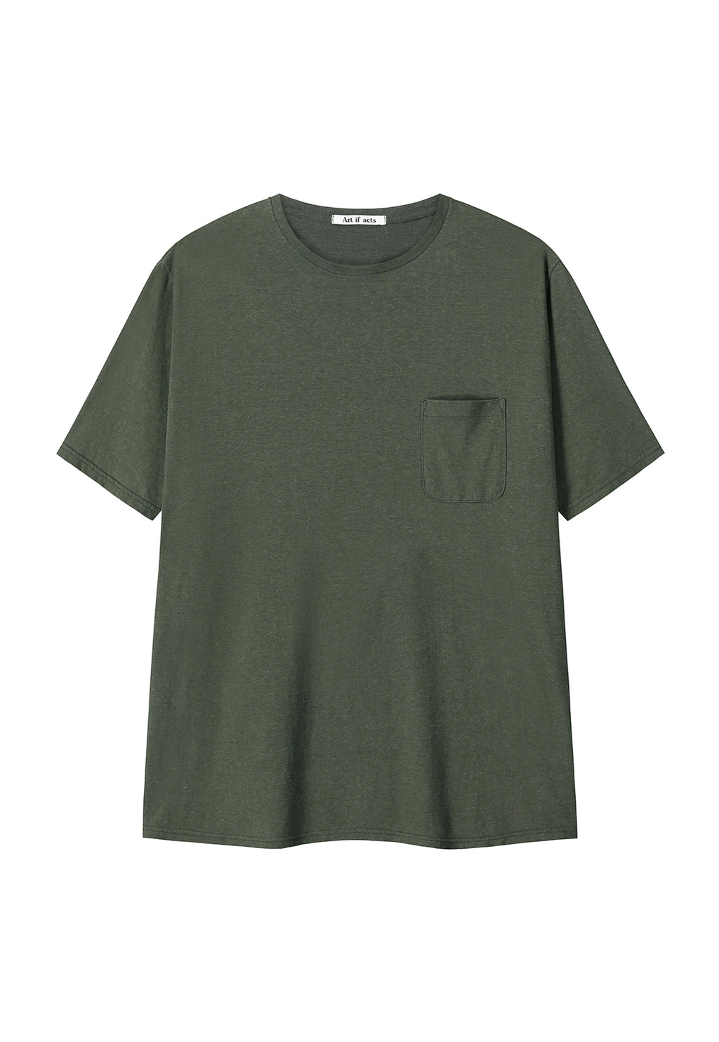 Art if acts - Linen Pocket Tee (Olive) product image 7 | TRAB K-Fashion Australia