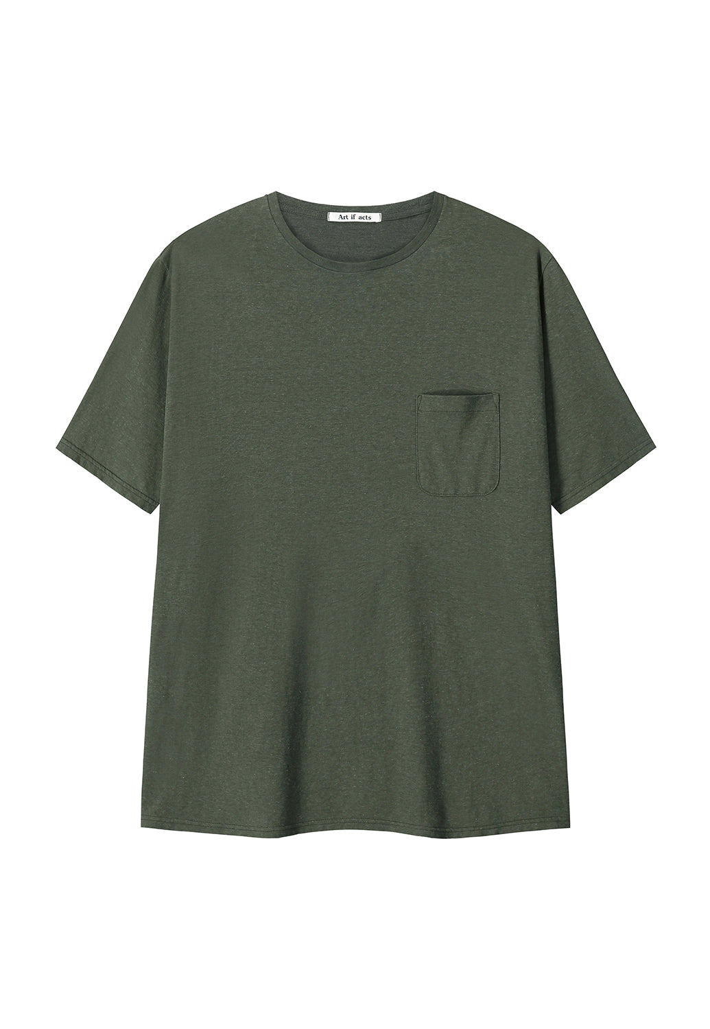Art if acts - Linen Pocket Tee (Olive) product image 7 | TRAB K-Fashion Australia