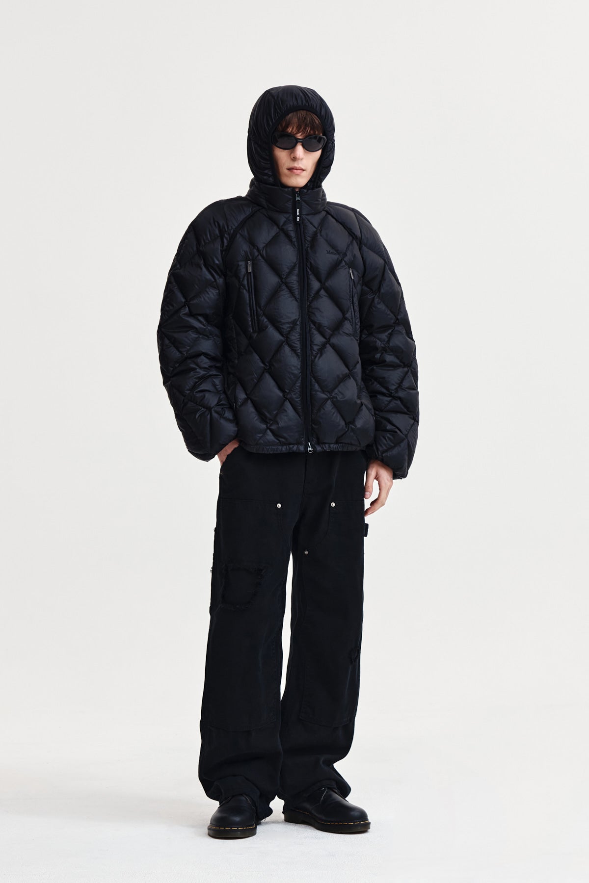 Matin Kim - Quilting Hoody Lightweight Jumper (down Blended) (Black) product image 13 | TRAB K-Fashion Australia