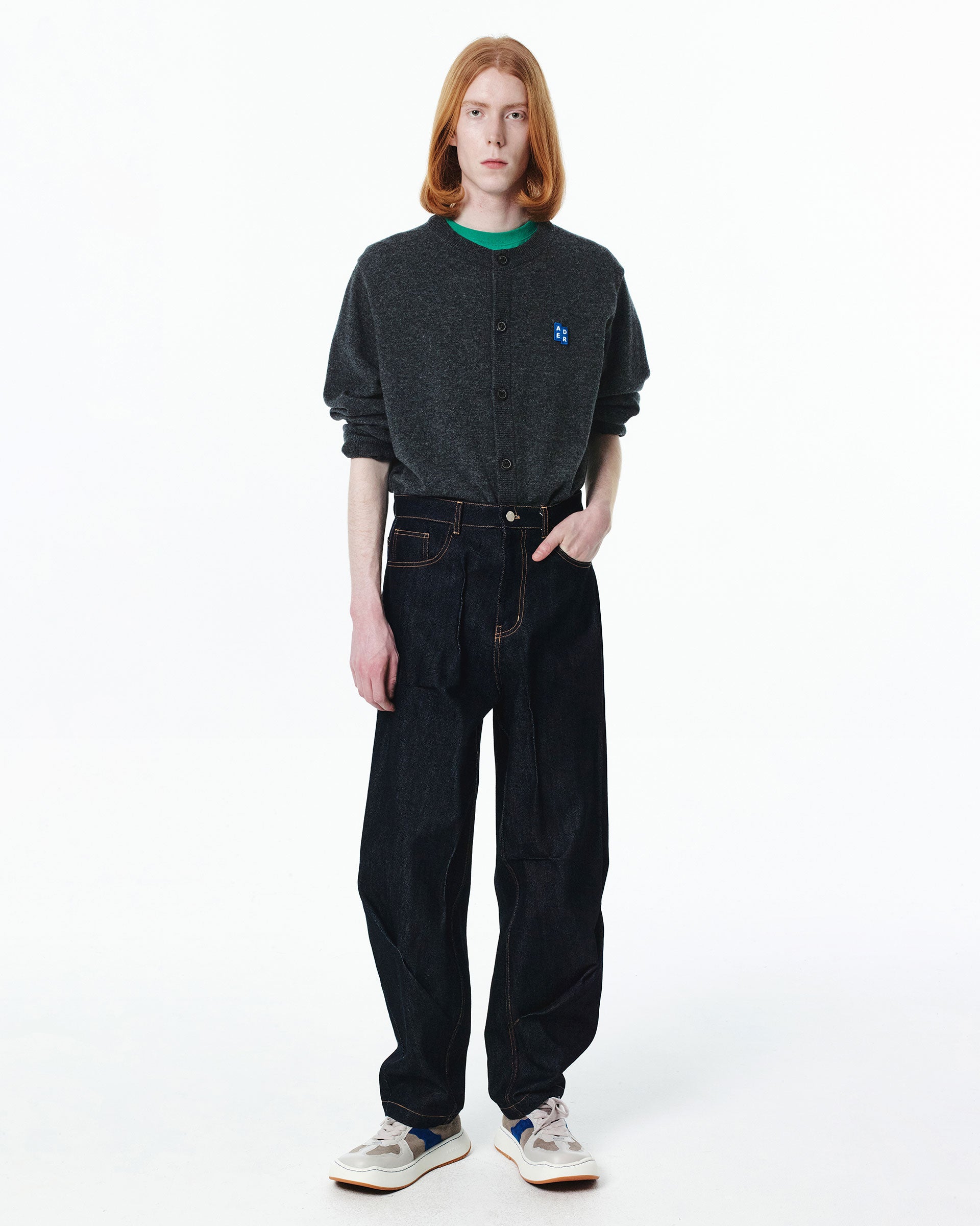 Ader Error - Sig; BL Tag cardigan 02 (Charcoal) product image 5 | TRAB K-Fashion Australia